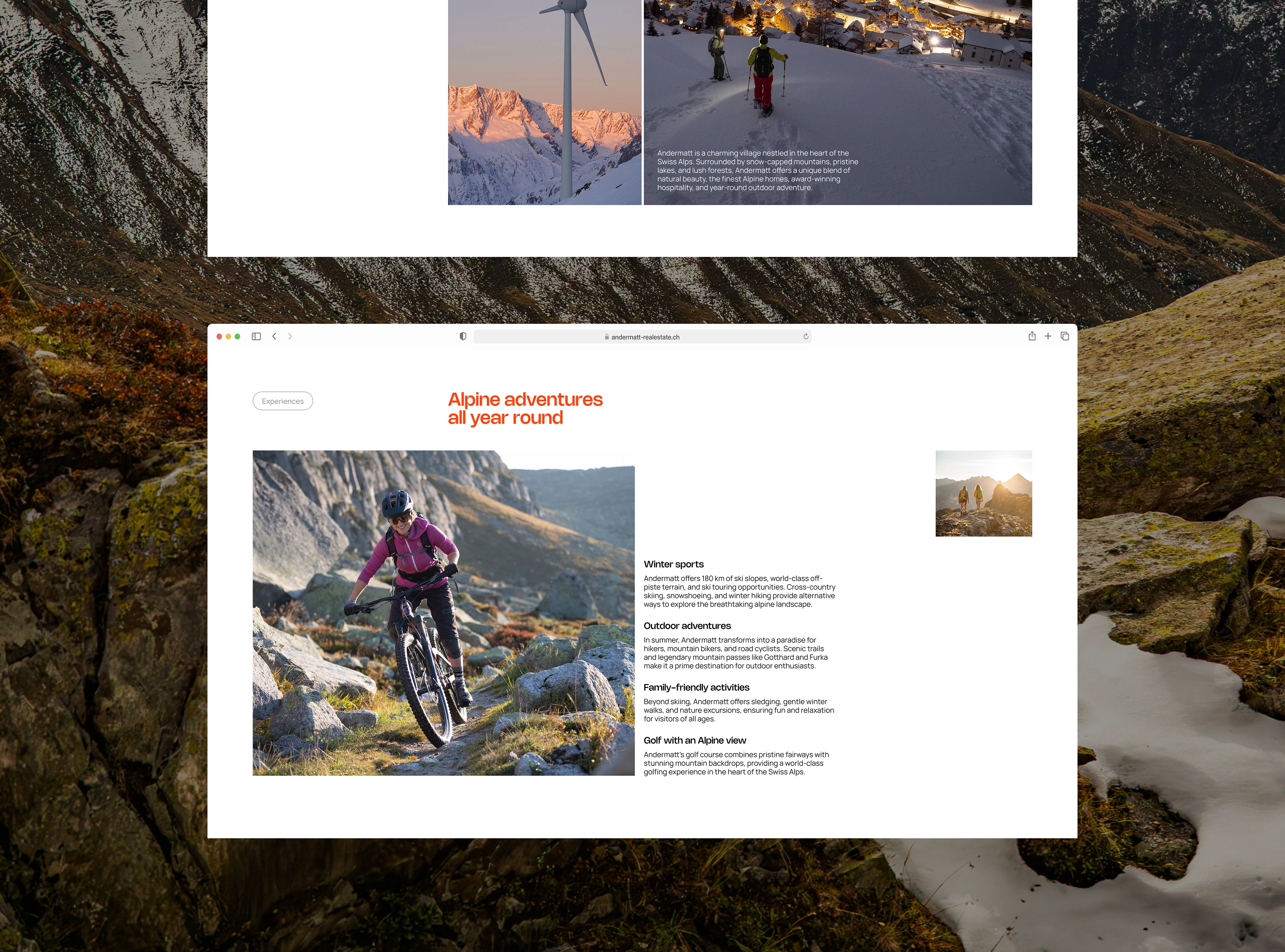 Andermatt Real Estate | Corporate website — Изображение №4 — Интерфейсы, Брендинг на Dprofile