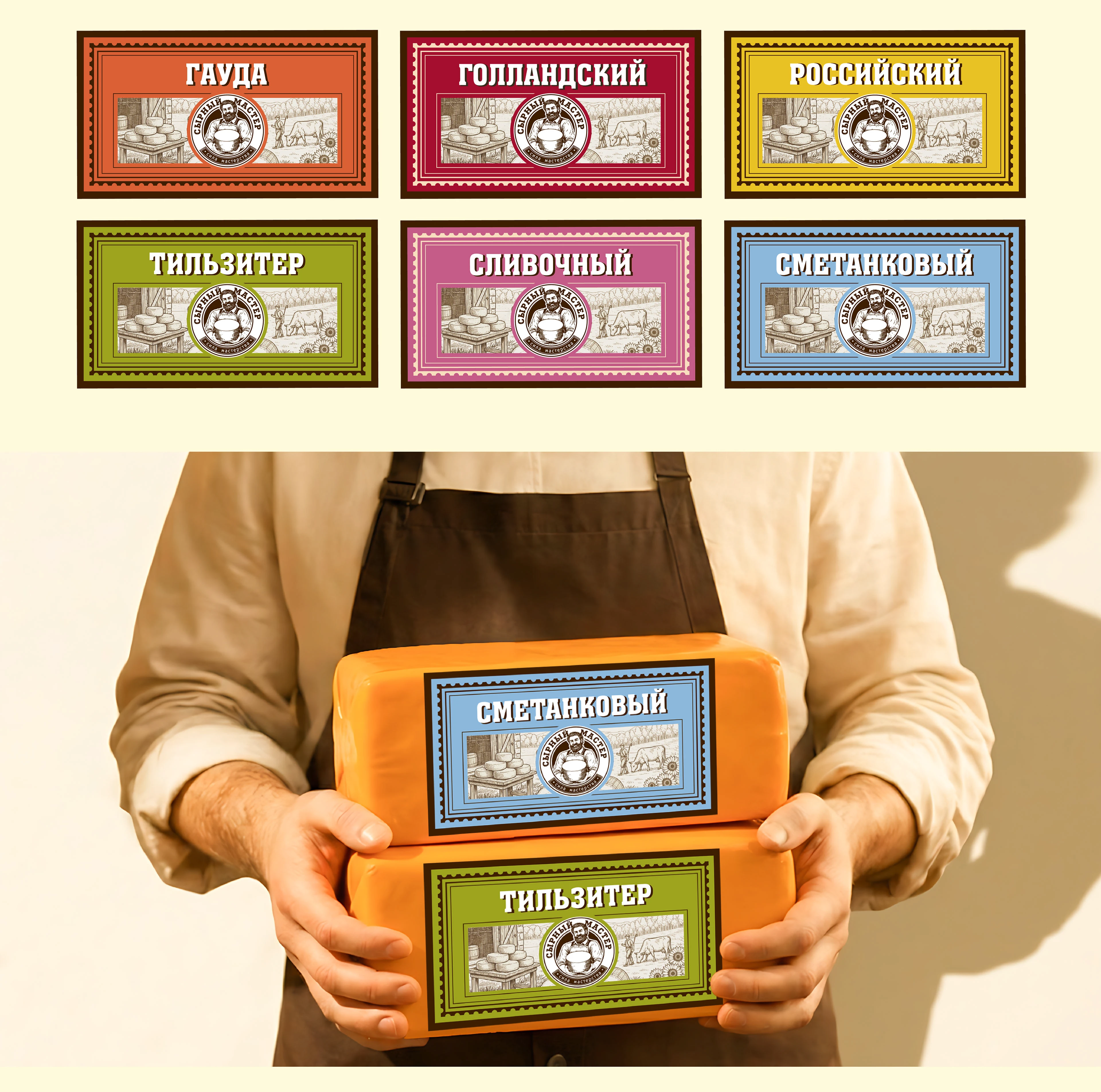 Редизайн ТМ Сырный мастер — Изображение №5 — Брендинг, Промдизайн на Dprofile