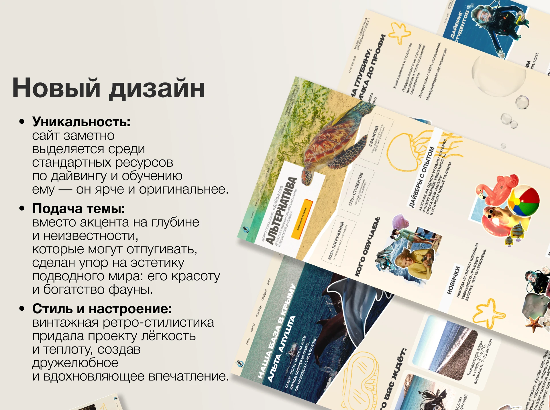 Редизайн сайта дайв-клуба Альтернатива — Изображение №5 — Интерфейсы на Dprofile