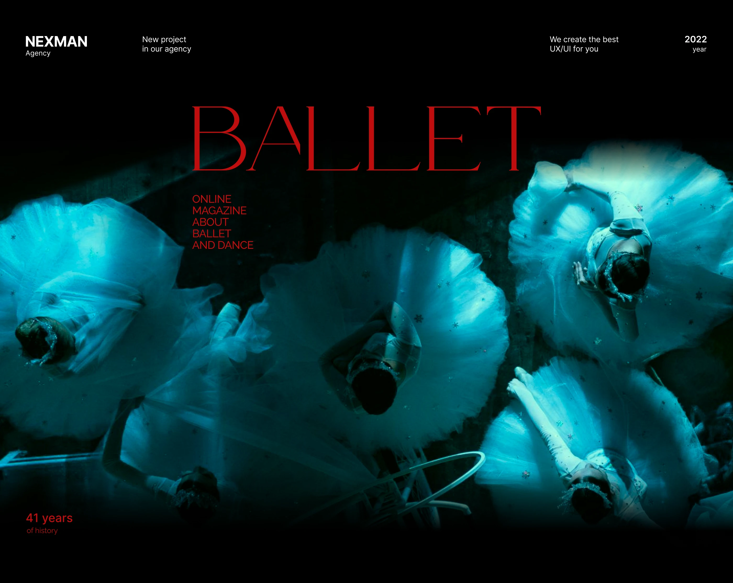 BALLET. Design for online magazine — Изображение №1 — Интерфейсы, Анимация на Dprofile