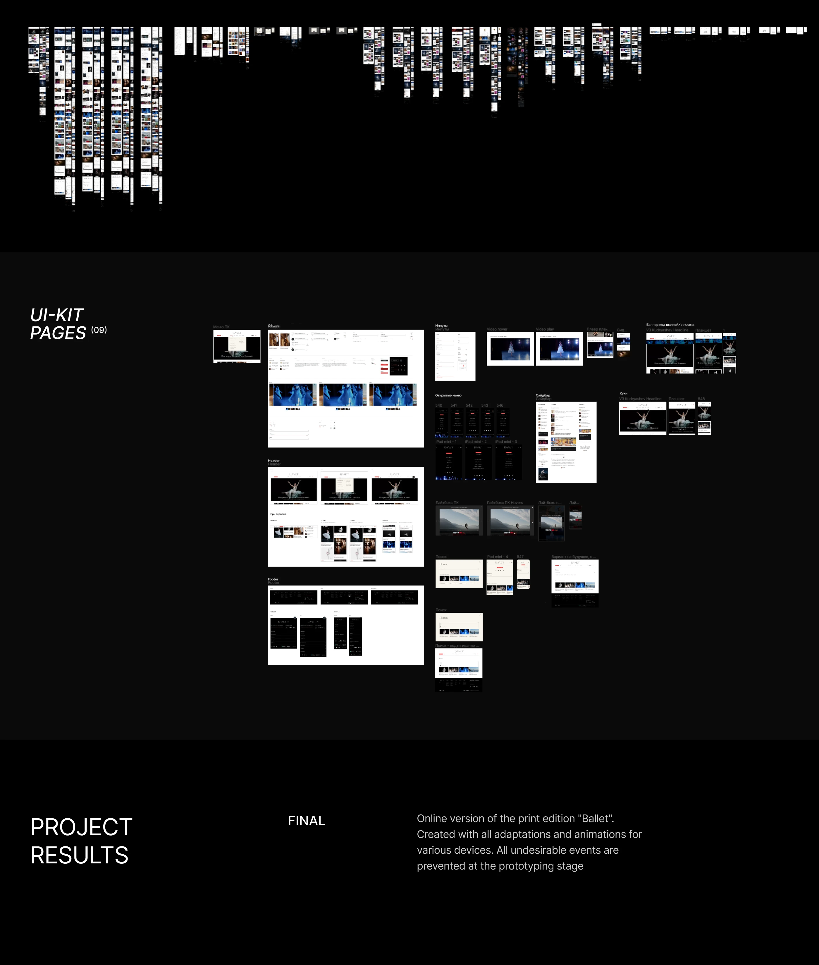 BALLET. Design for online magazine — Изображение №12 — Интерфейсы, Анимация на Dprofile