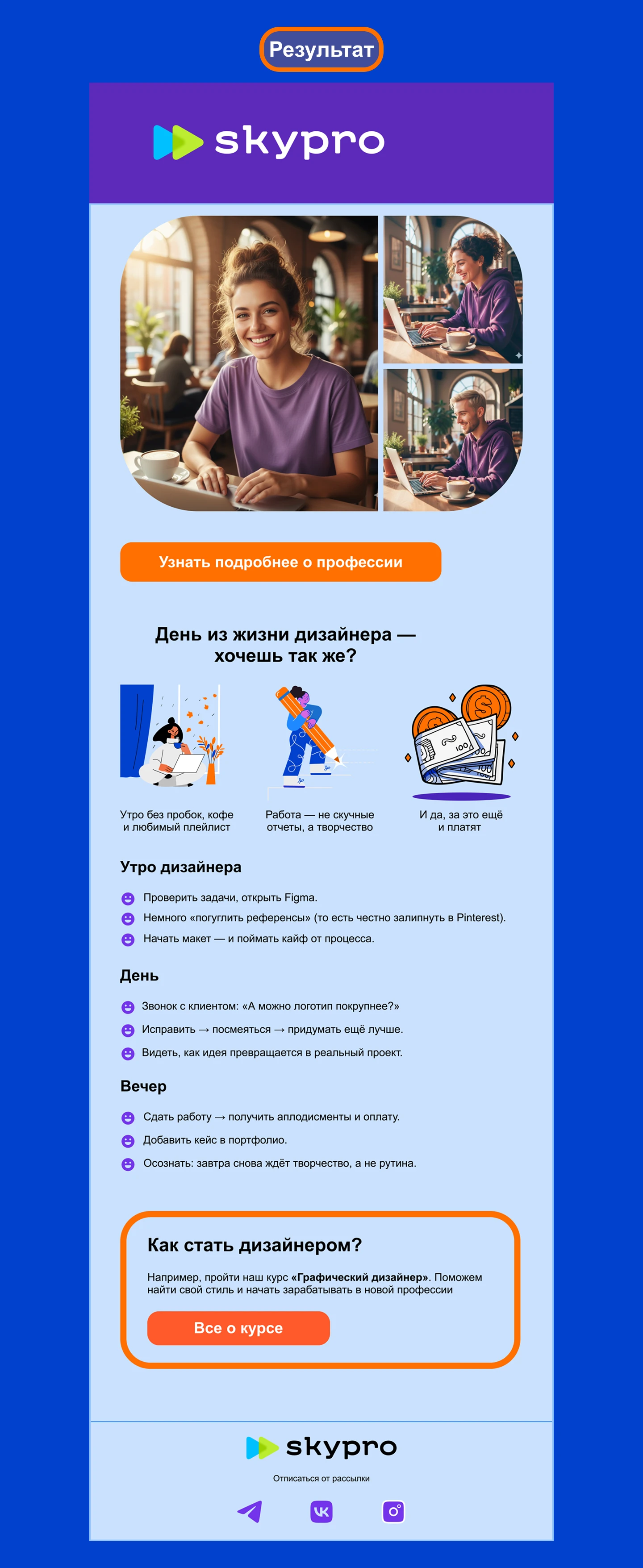 Email-рассылка для Skypro — Изображение №3 — Интерфейсы на Dprofile