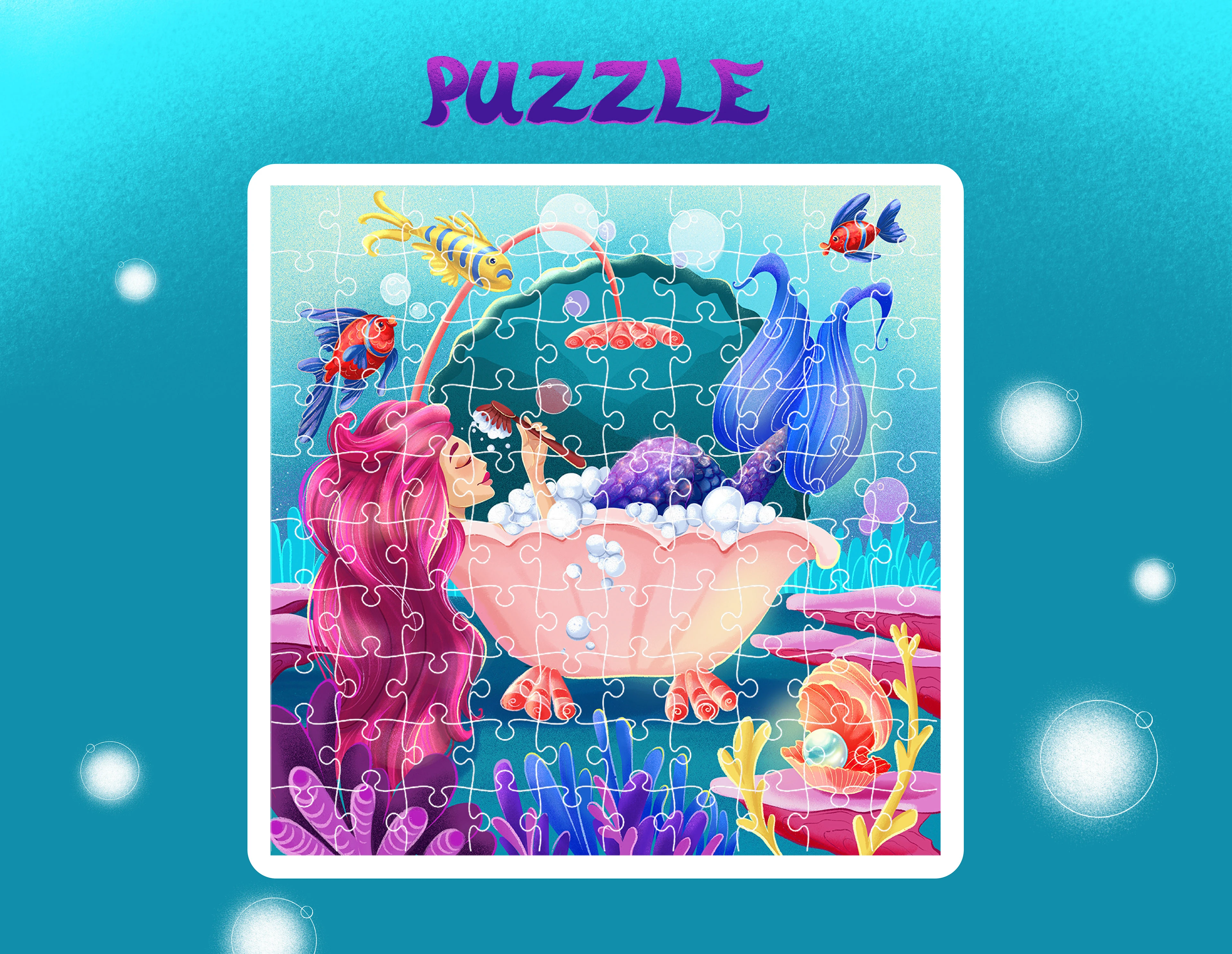 Пазл "Русалочка" — Изображение №2 — Брендинг, Иллюстрация на Dprofile