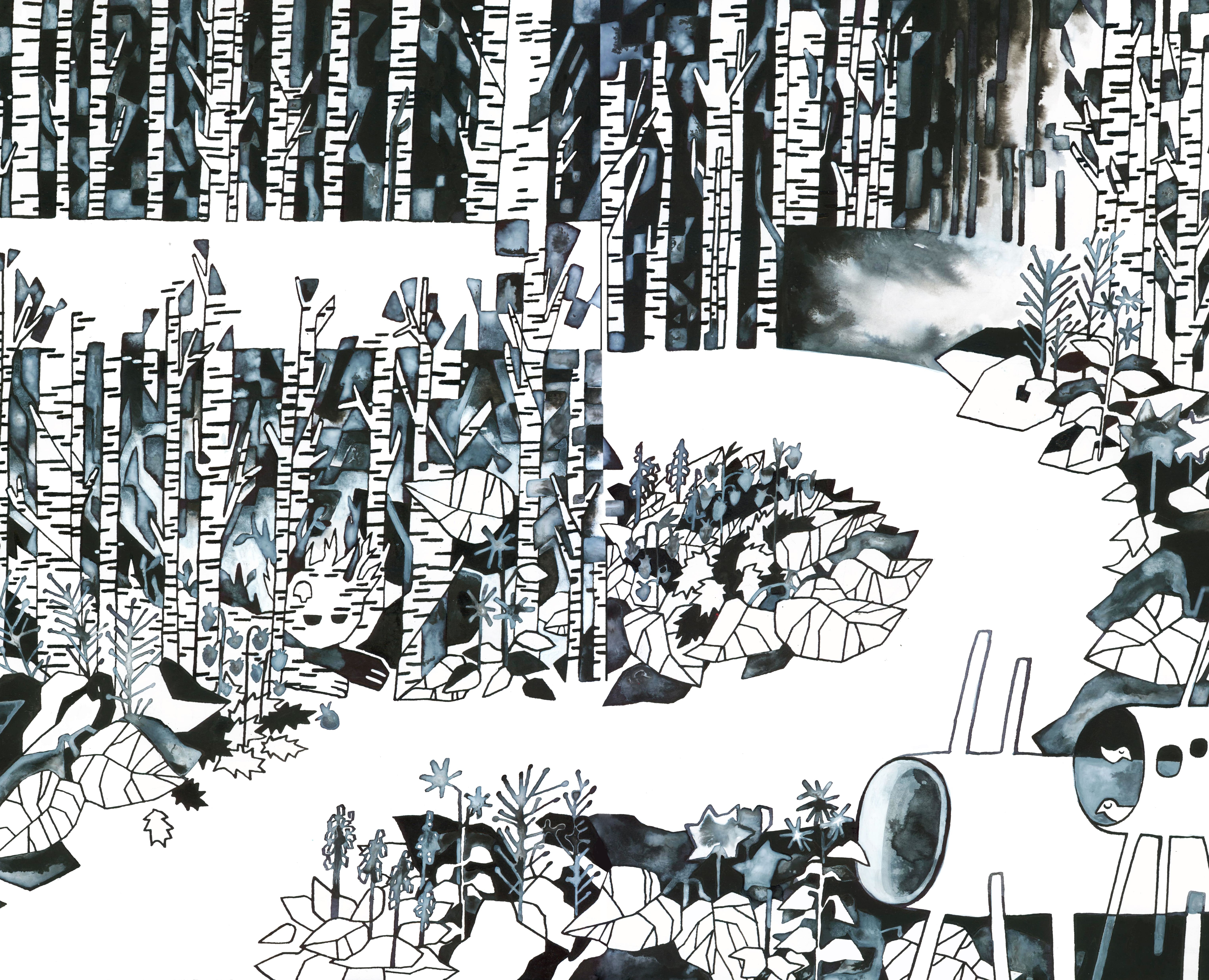 Роща ГЭС-2 — Иллюстрация, Графика на Dprofile