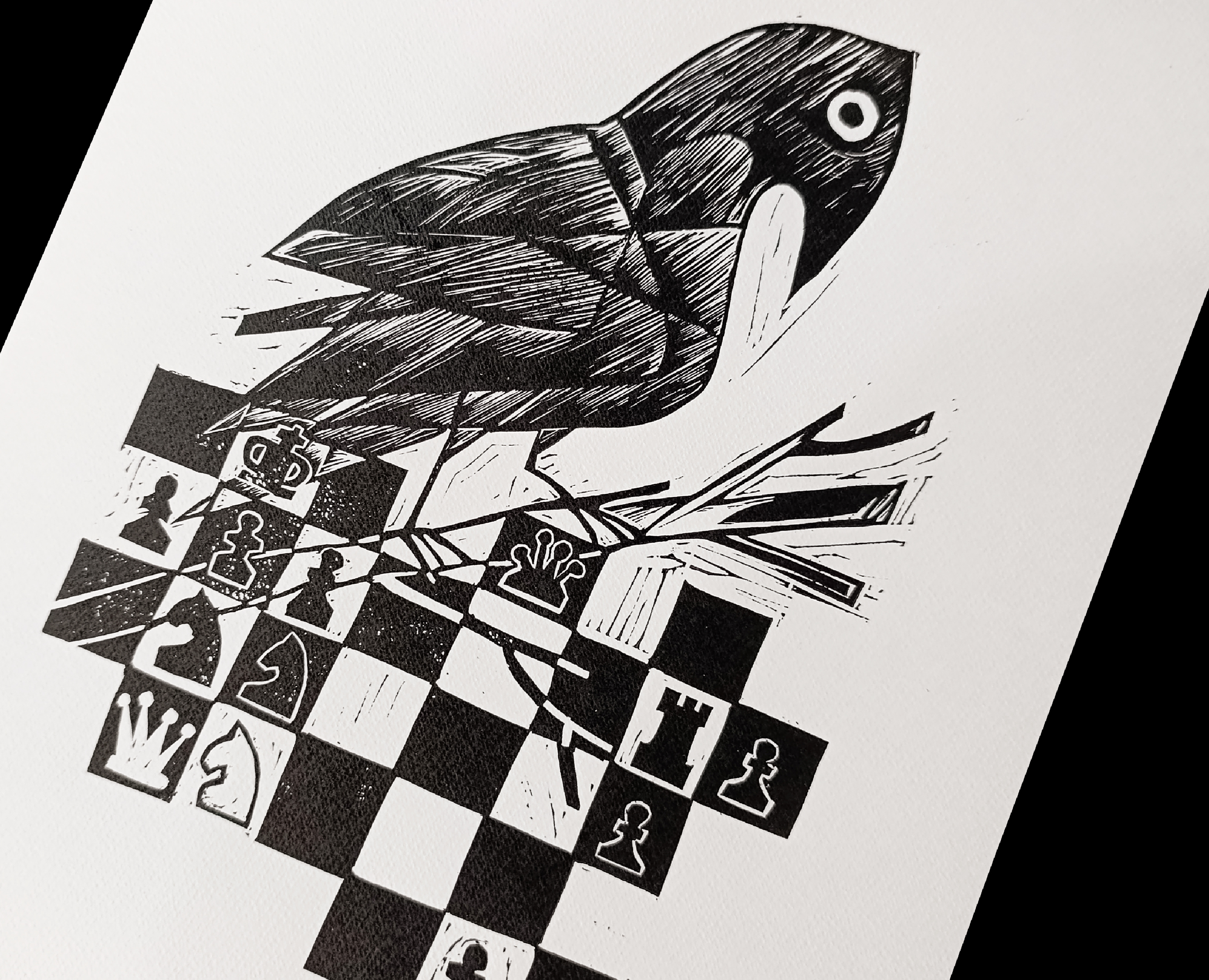Шахматные вороны — Иллюстрация, Графика на Dprofile