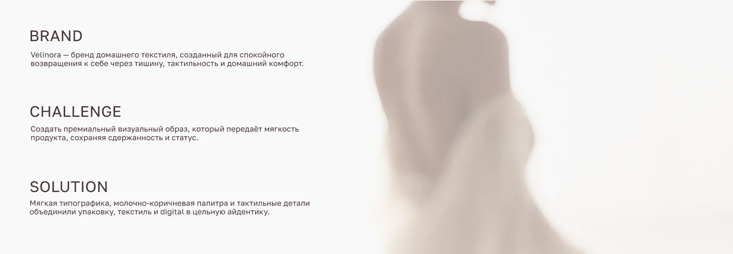 BRAND IDENTITY BED LINEN VELINORA — Изображение №2 — Брендинг на Dprofile