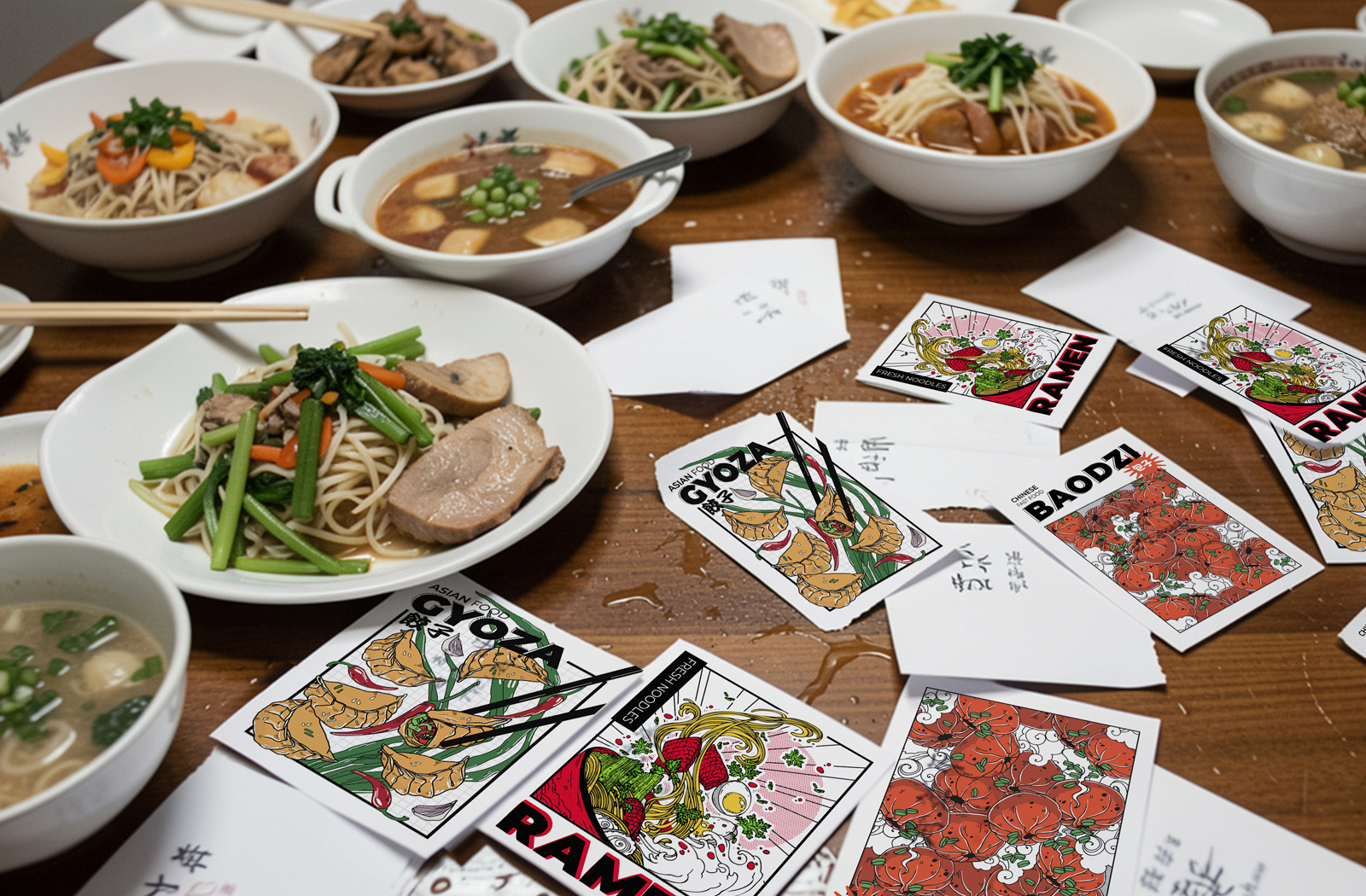 Иллюстрации для ресторана китайской кухни — Изображение №5 — Иллюстрация, Графика на Dprofile