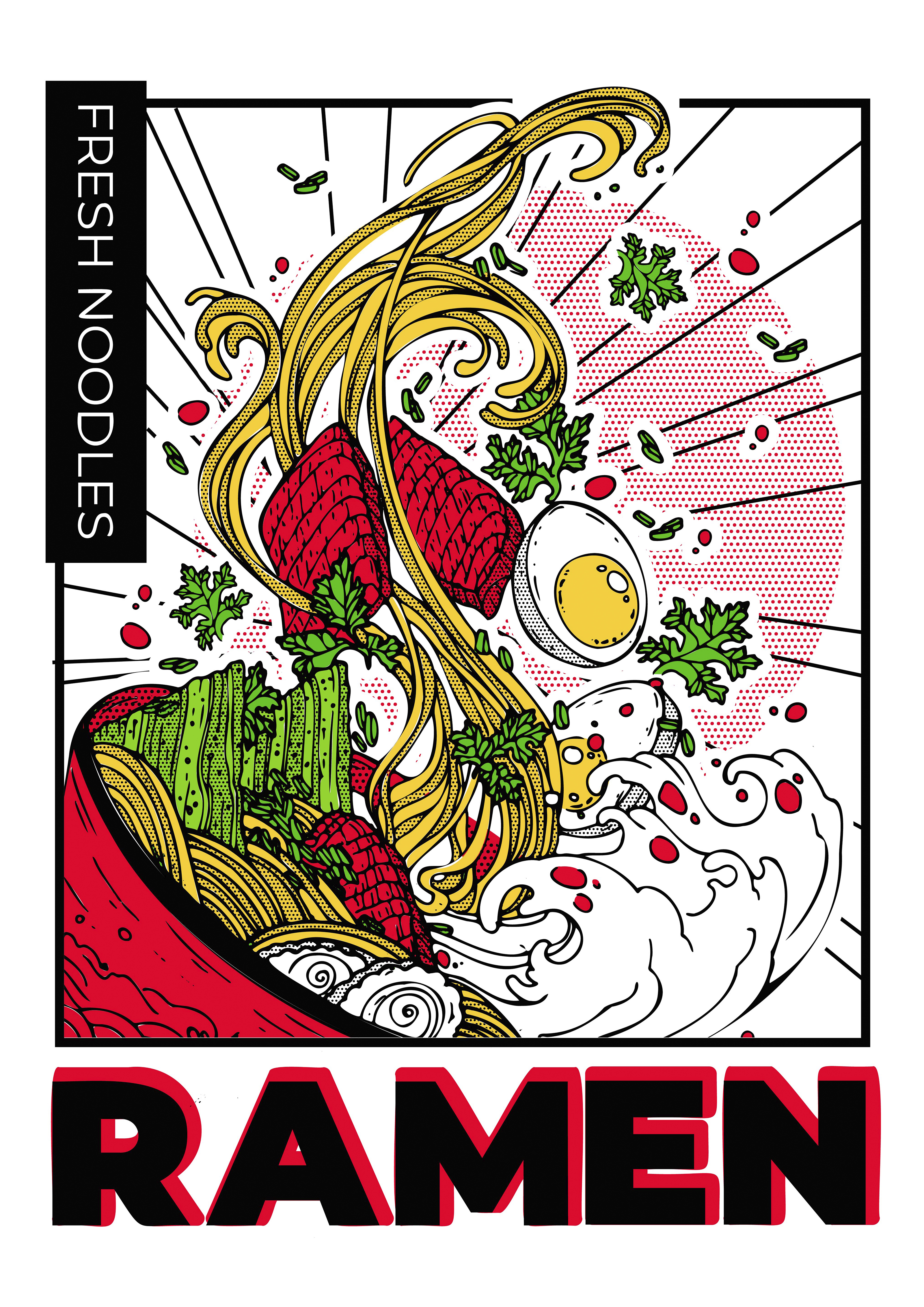 Иллюстрации для ресторана китайской кухни — Изображение №3 — Иллюстрация, Графика на Dprofile