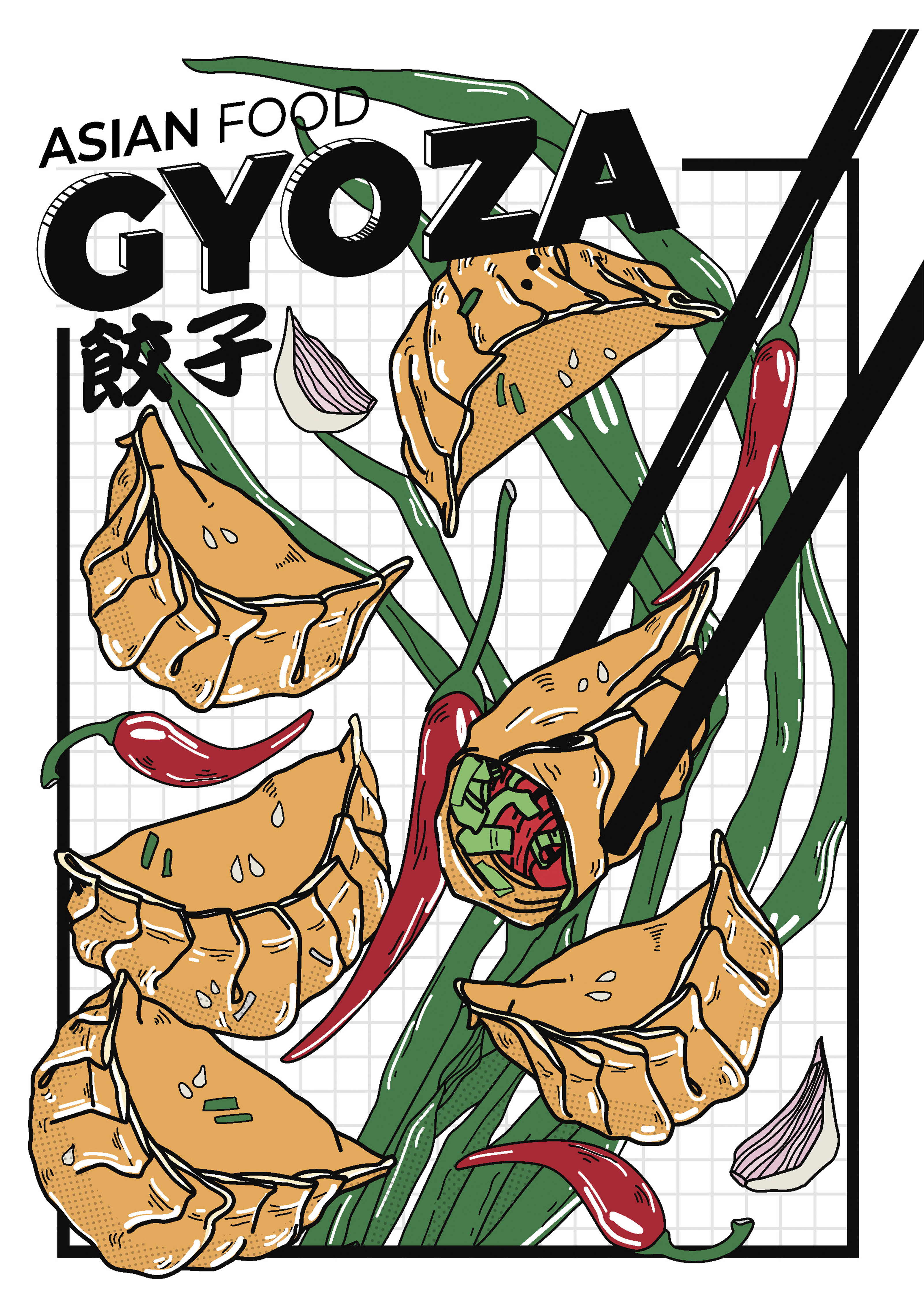 Иллюстрации для ресторана китайской кухни — Изображение №4 — Иллюстрация, Графика на Dprofile