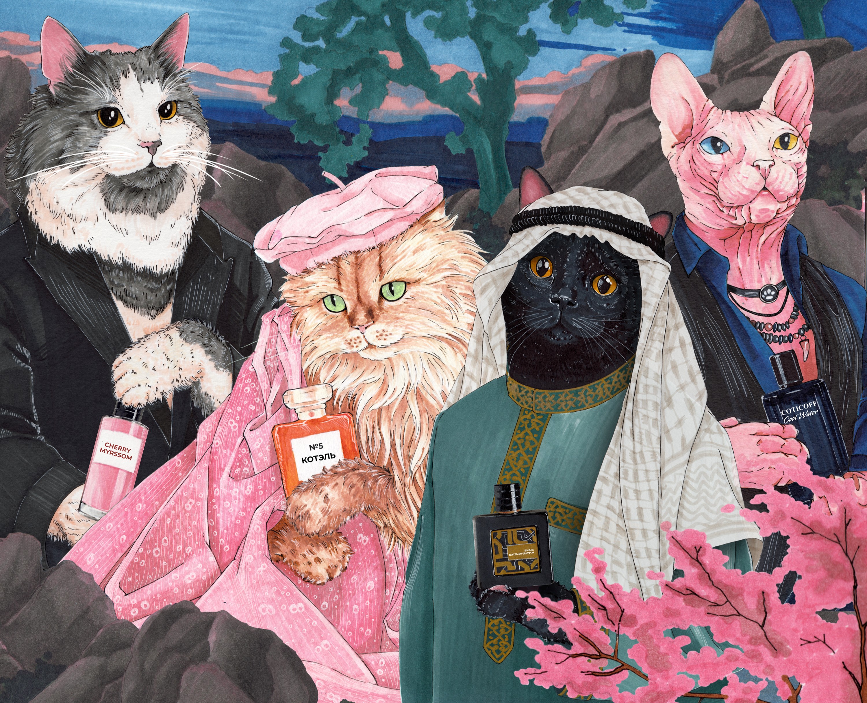 Серия иллюстраций для бренда Uniqpet — Иллюстрация, Брендинг на Dprofile