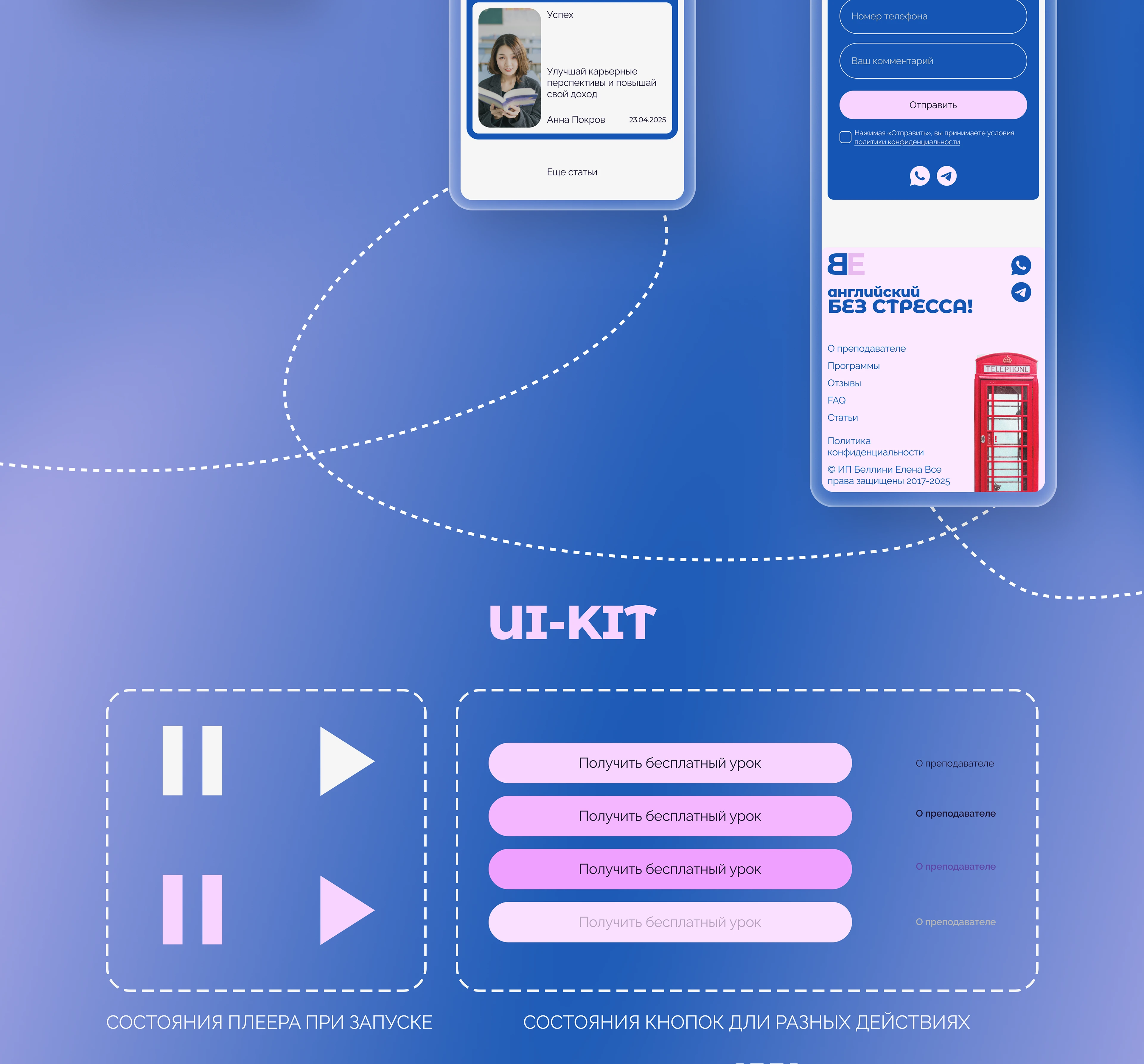 Лендинг для преподавателя английского языка с адаптивом — Изображение №17 — Интерфейсы на Dprofile