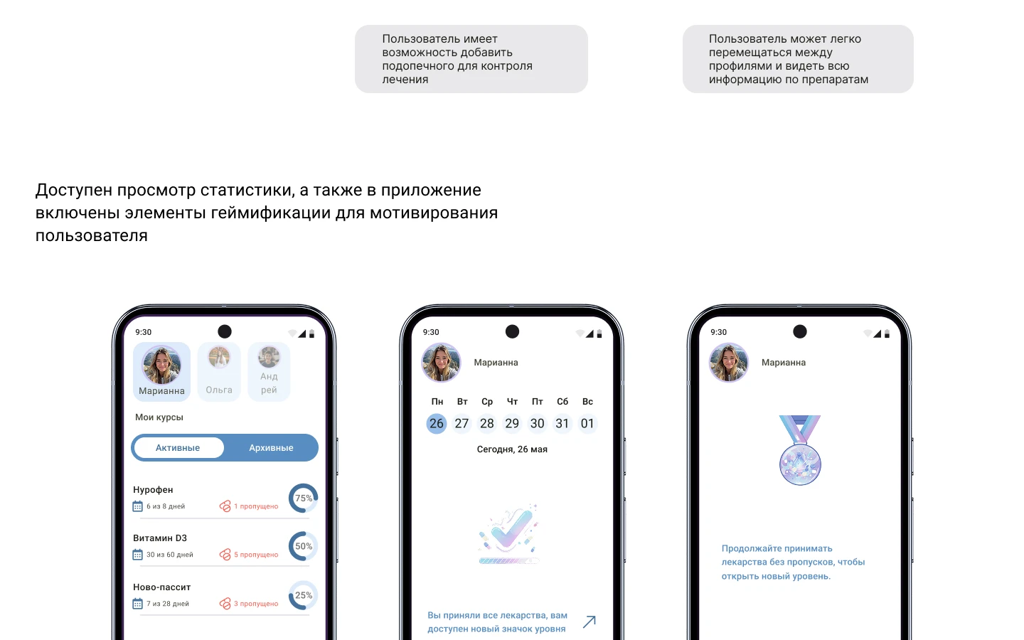 Мобильное приложение для заботы о здоровье — Изображение №15 — Интерфейсы на Dprofile
