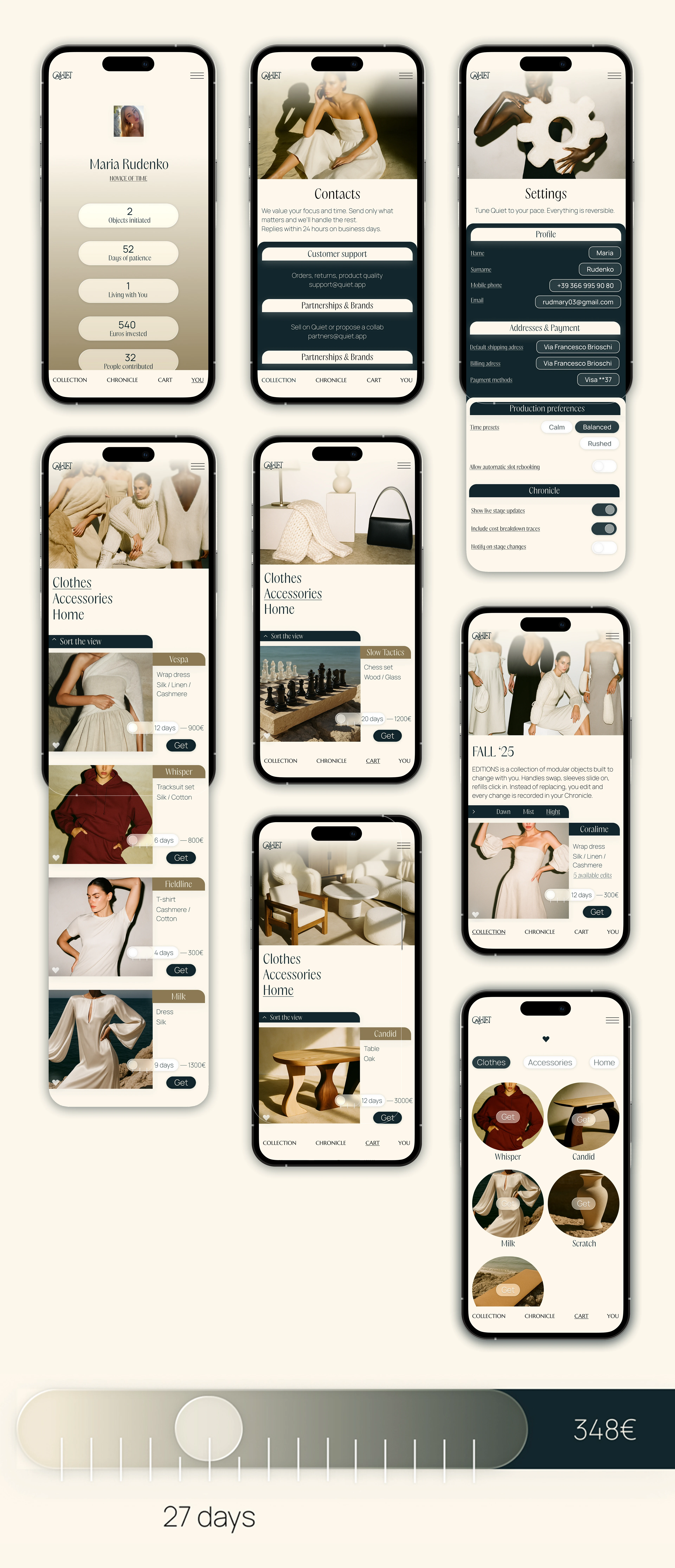 QUIET • Временной Маркетплейс — Изображение №11 — Интерфейсы, Брендинг на Dprofile