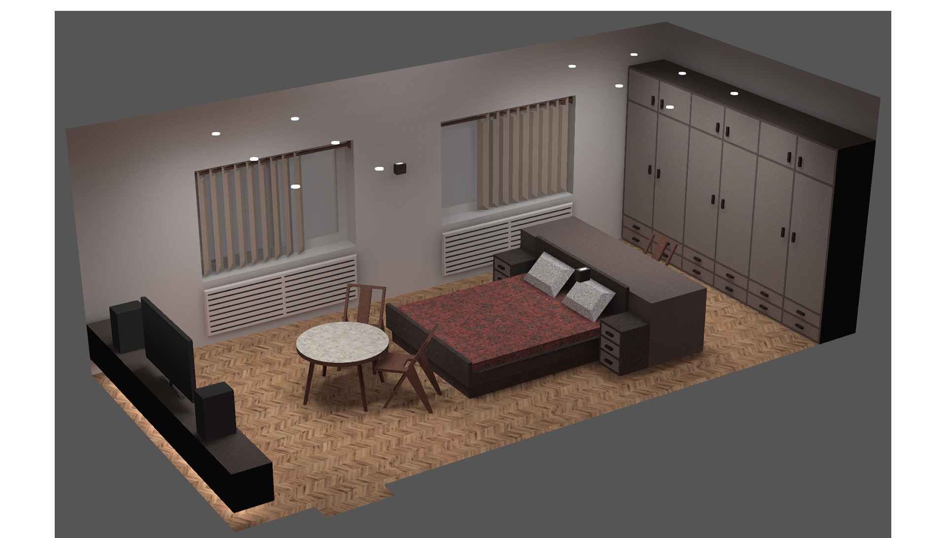 Спальня 3800 х 8000 мм — Изображение №4 — Архитектура на Dprofile