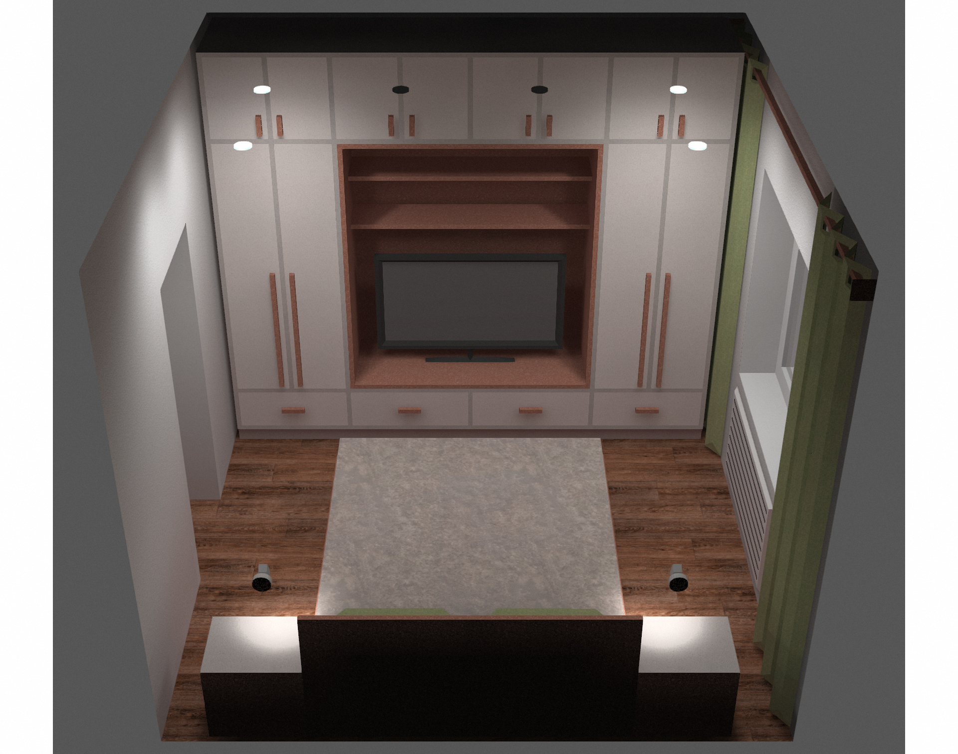 Спальня 3200 х 3200 мм — Изображение №10 — 3D, Архитектура на Dprofile