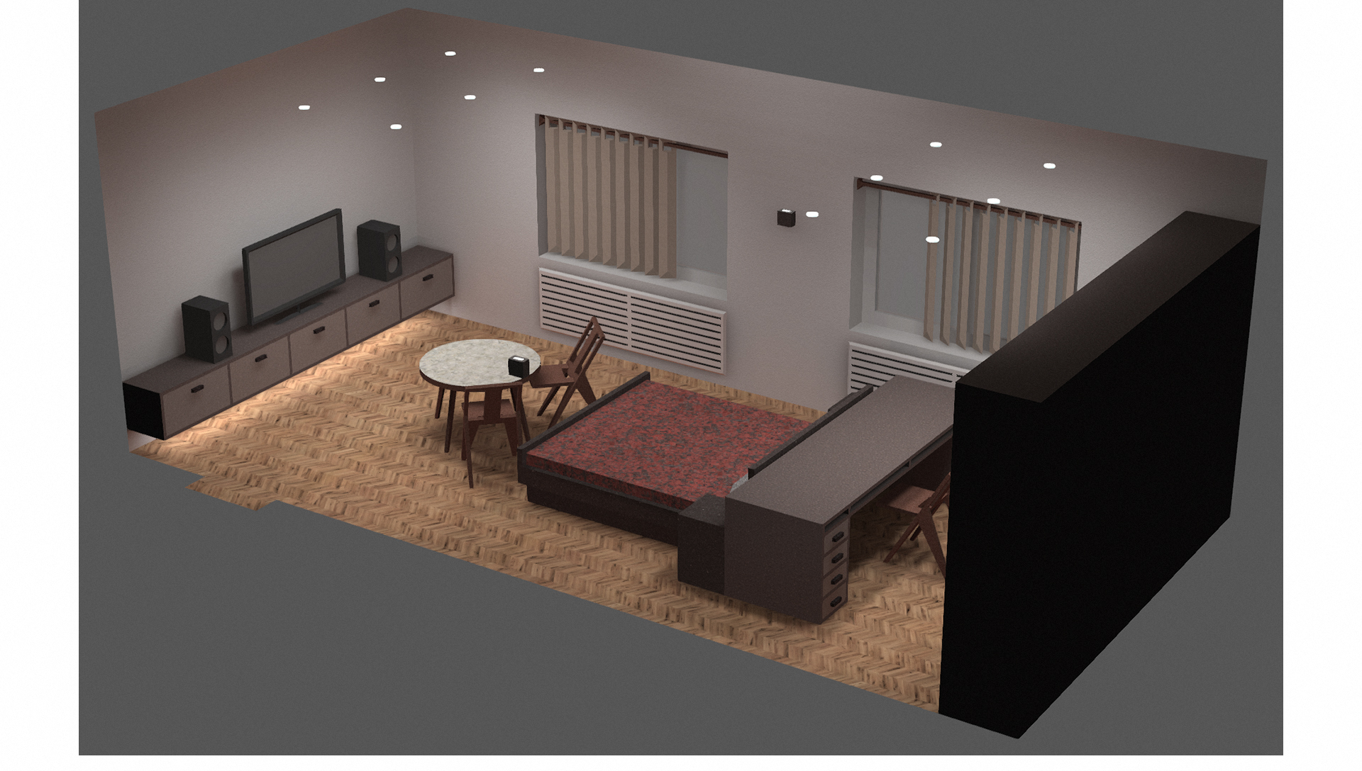 Спальня 3800 х 8000 мм — Изображение №6 — Архитектура на Dprofile