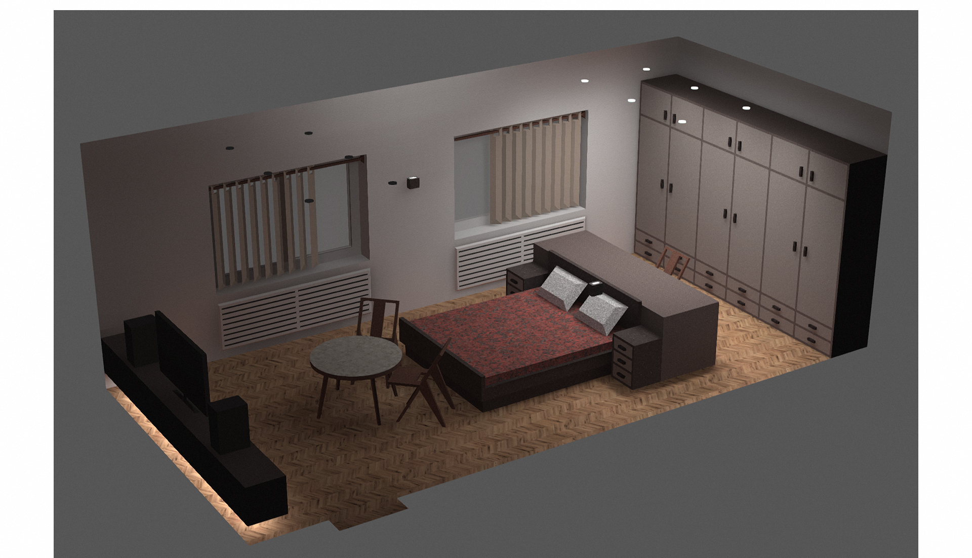 Спальня 3800 х 8000 мм — Изображение №14 — 3D, Архитектура на Dprofile