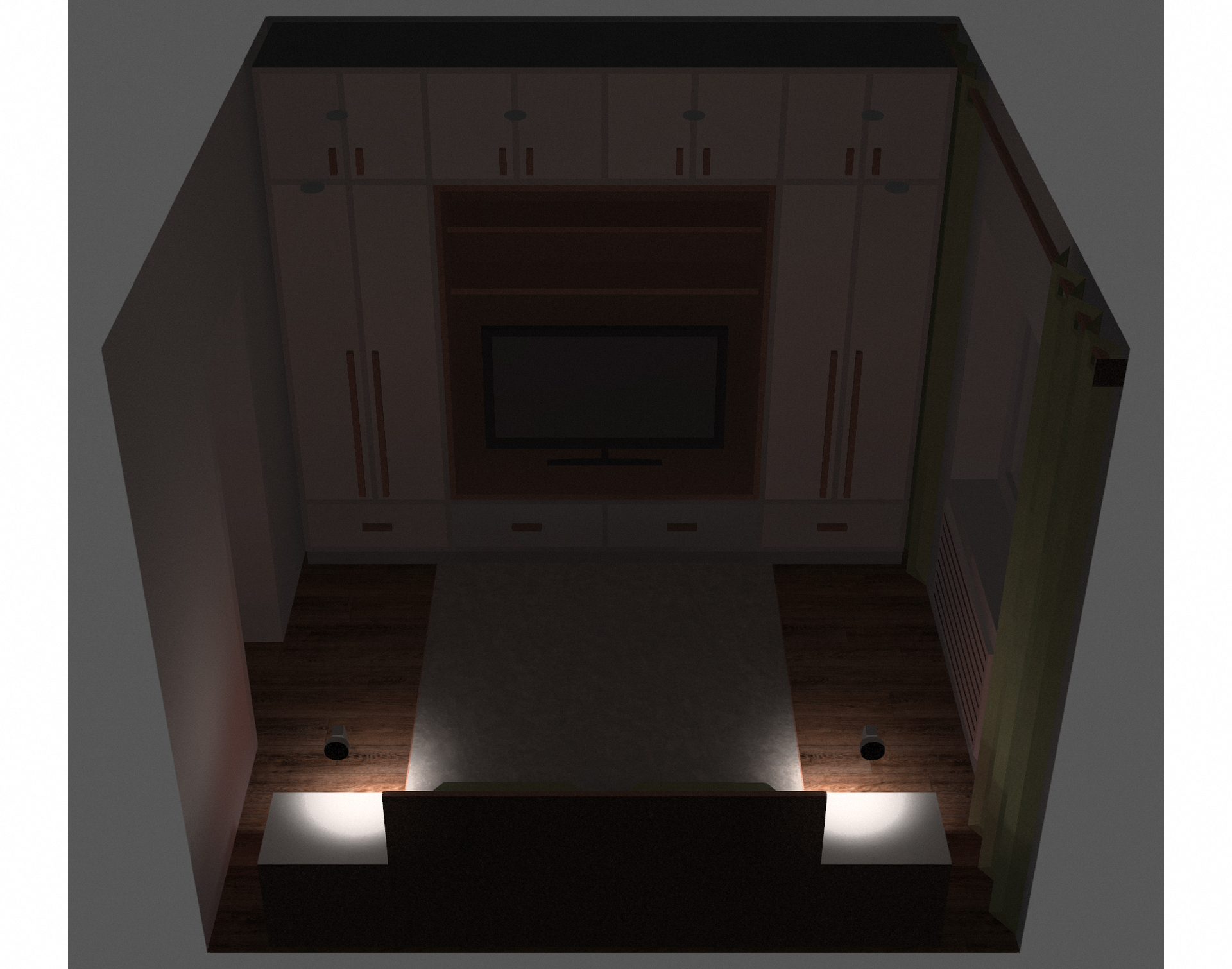 Спальня 3200 х 3200 мм — Изображение №15 — 3D, Архитектура на Dprofile