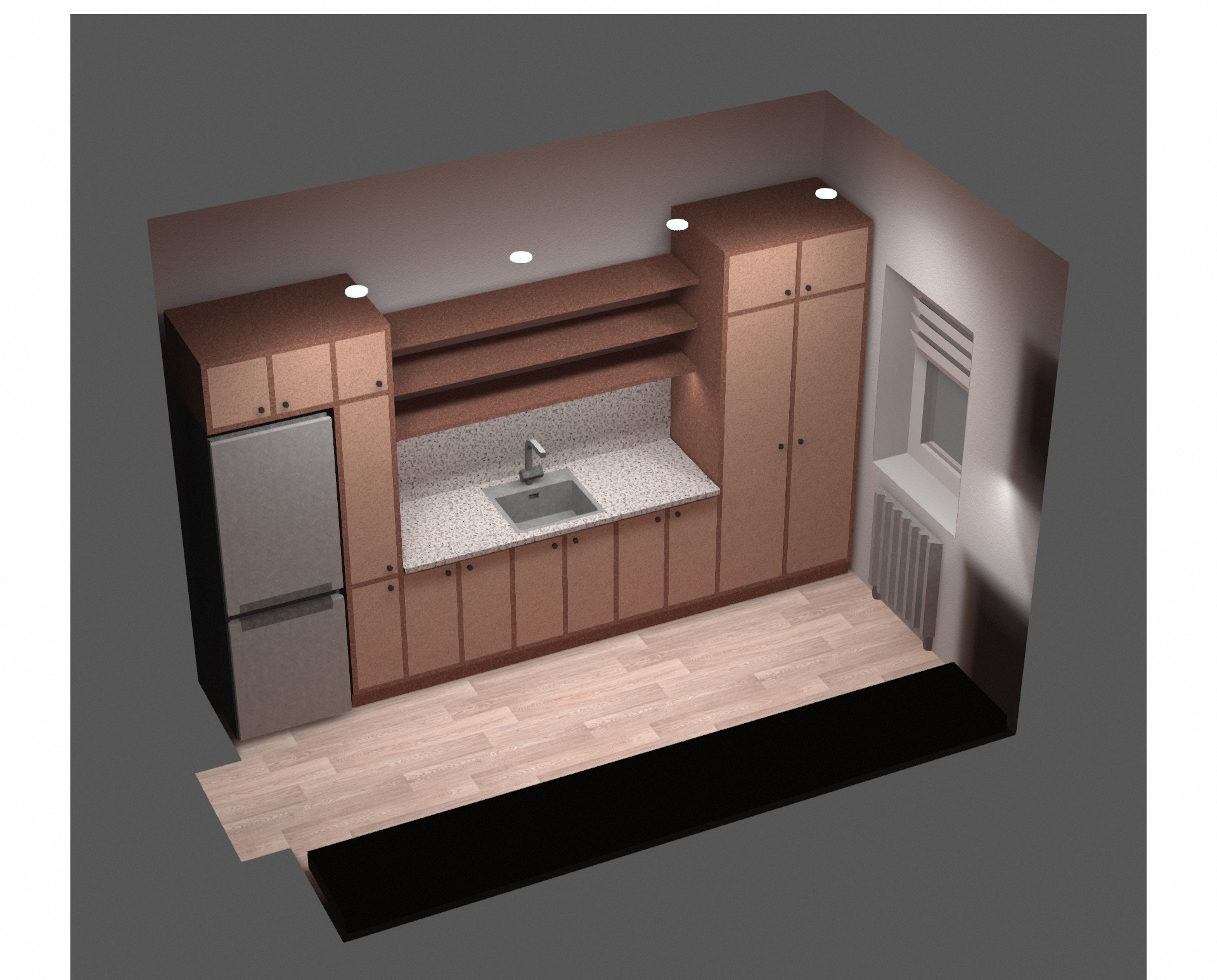 Кухня 2240 х 3670 мм — Изображение №4 — Архитектура на Dprofile