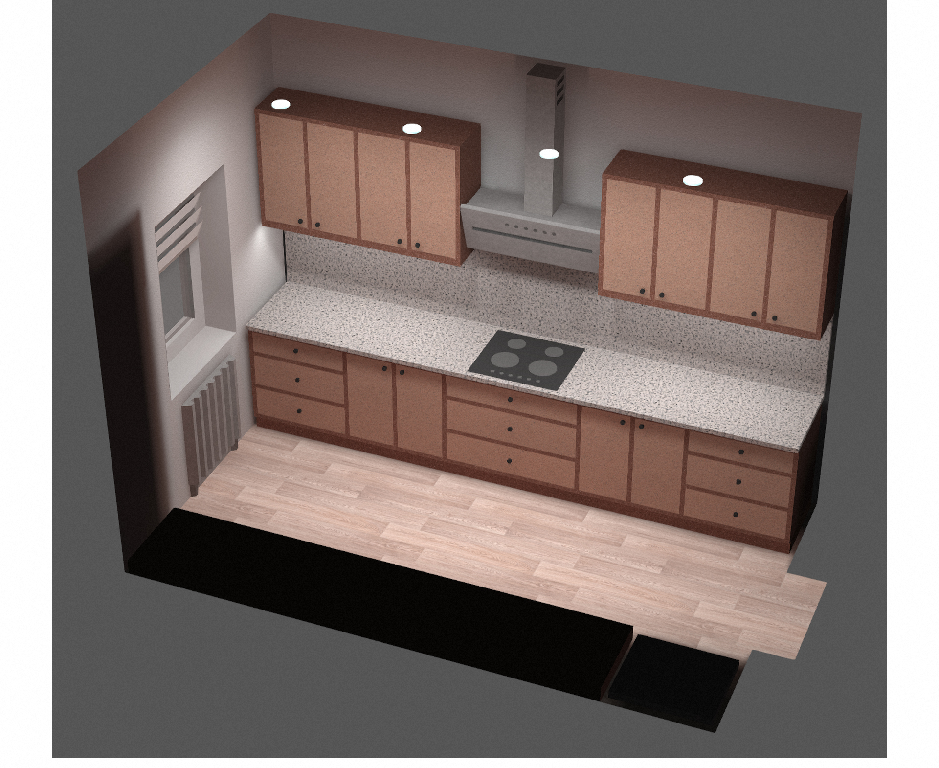 Кухня 2240 х 3670 мм — Изображение №6 — 3D, Архитектура на Dprofile