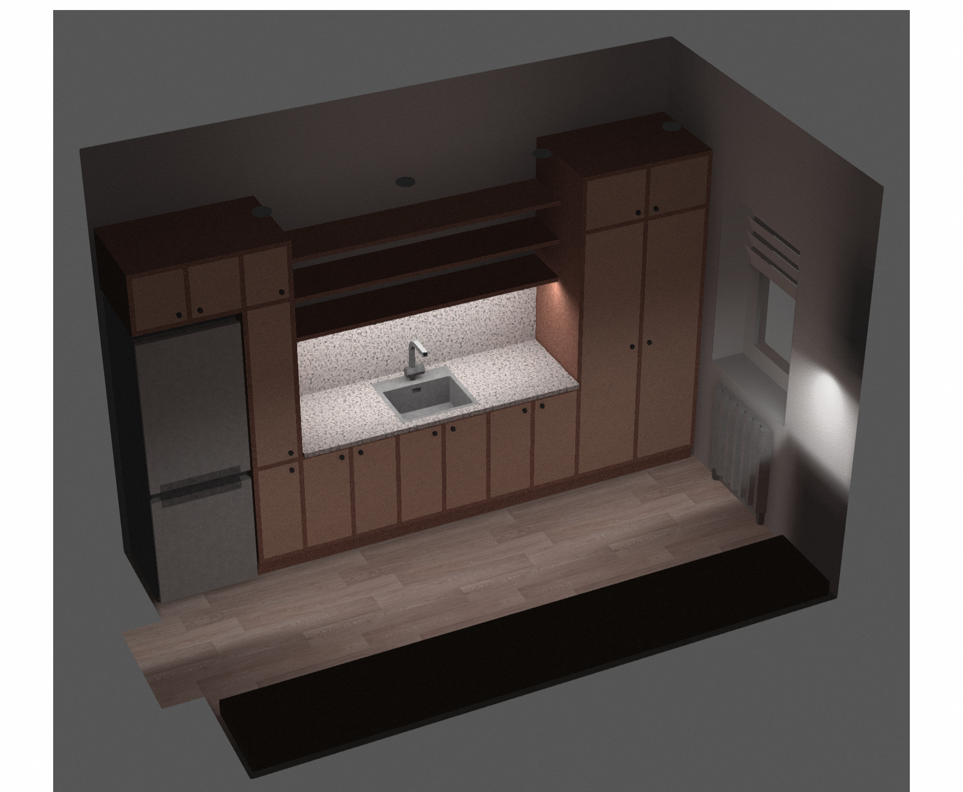 Кухня 2240 х 3670 мм — Изображение №14 — 3D, Архитектура на Dprofile