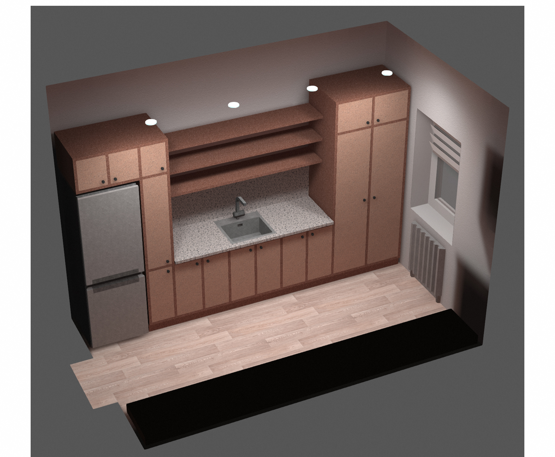 Кухня 2240 х 3670 мм — Изображение №9 — 3D, Архитектура на Dprofile