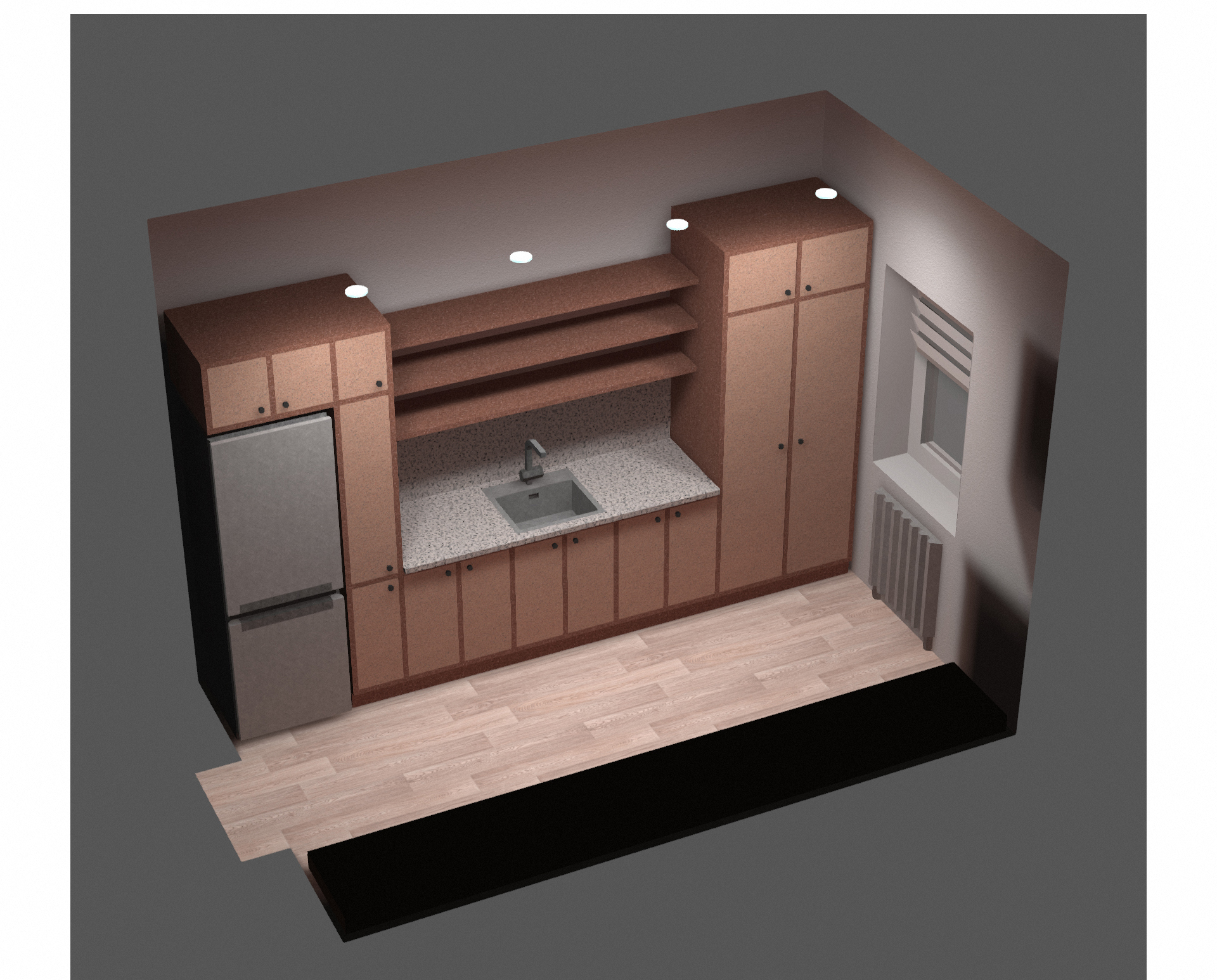 Кухня 2240 х 3670 мм — Изображение №9 — Архитектура на Dprofile