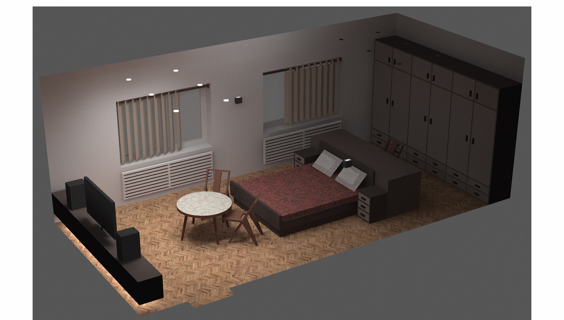 Спальня 3800 х 8000 мм — Изображение №9 — Архитектура на Dprofile