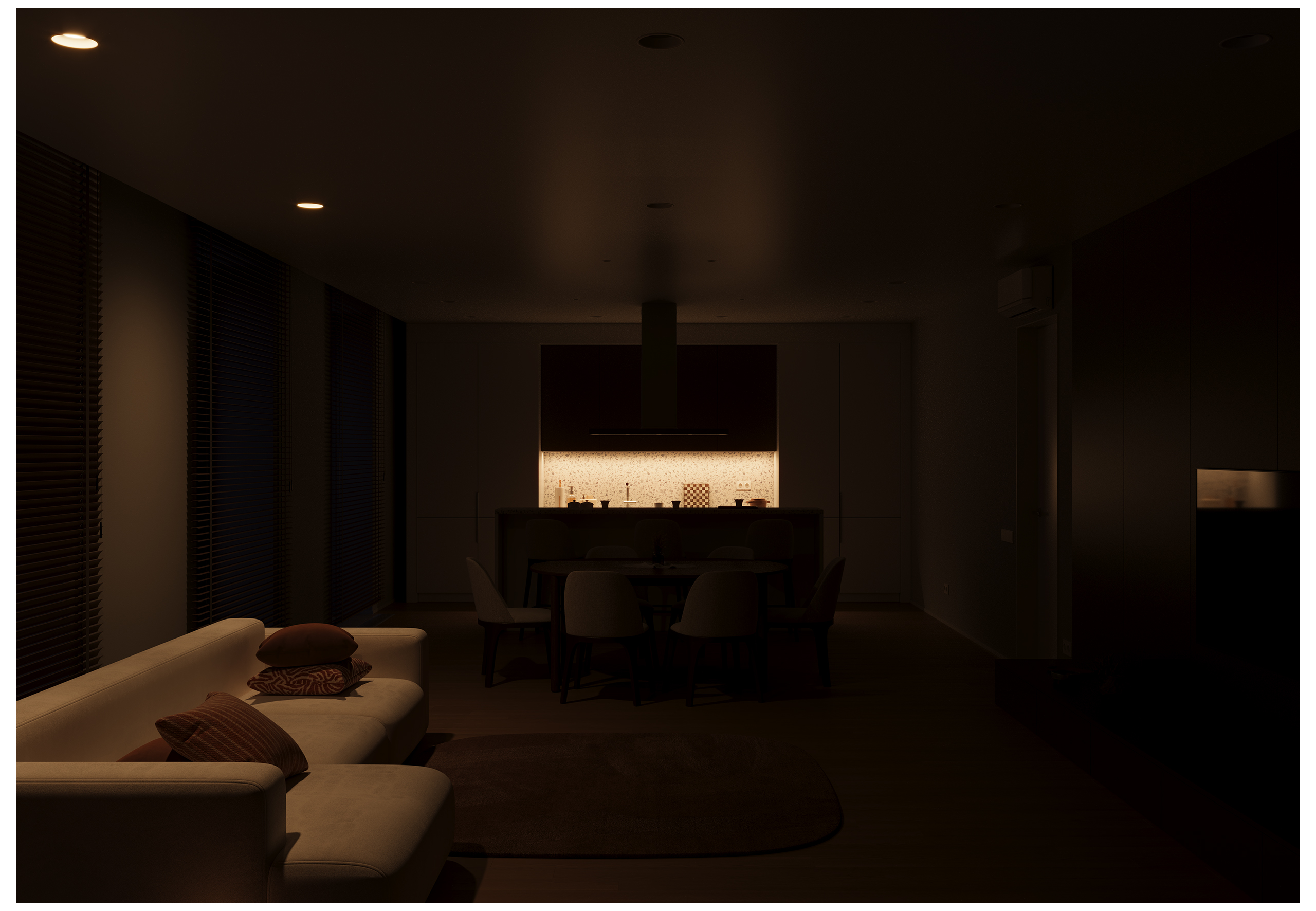 Кухня-гостиная 54,39 м2 — Изображение №39 — 3D, Архитектура на Dprofile