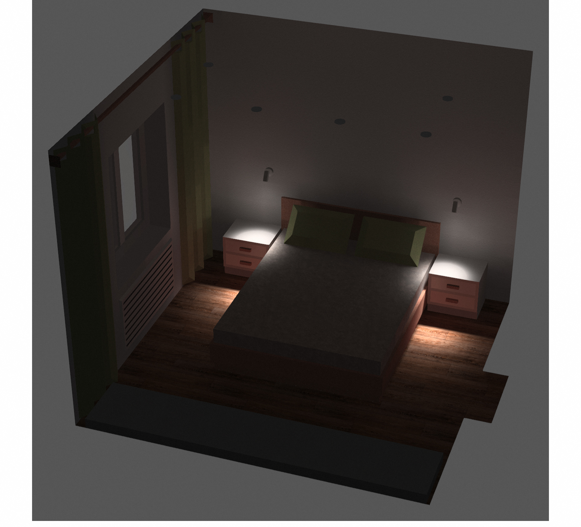 Спальня 3200 х 3200 мм — Изображение №16 — 3D, Архитектура на Dprofile