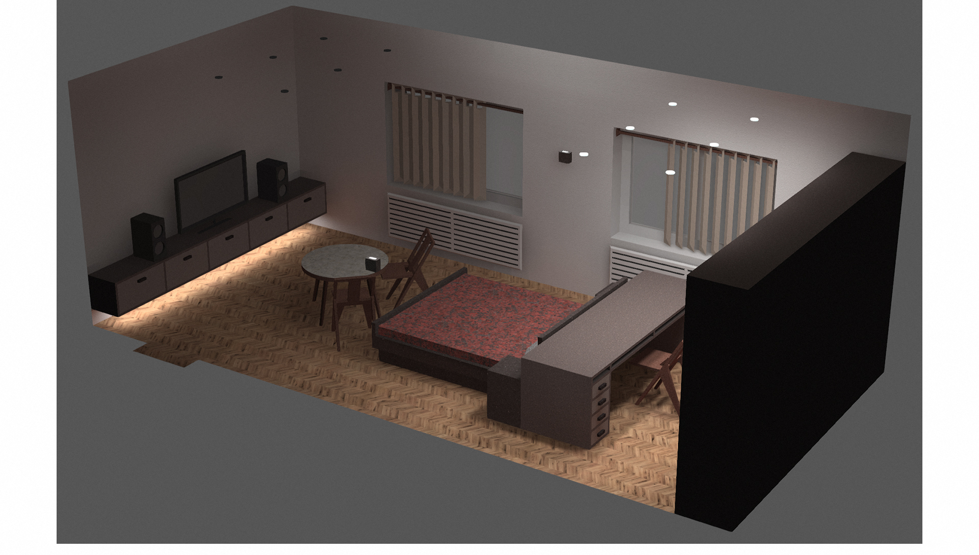 Спальня 3800 х 8000 мм — Изображение №16 — Архитектура на Dprofile