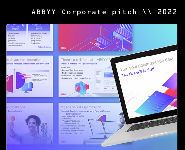 ABBYY Corporate pitch \\ 2022 — Иллюстрация, Маркетинг на Dprofile