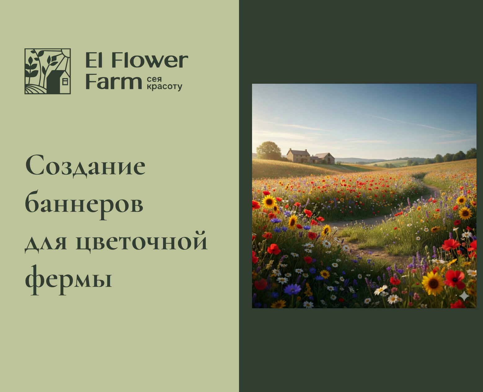 Создание баннеров для цветочной фермы на Dprofile