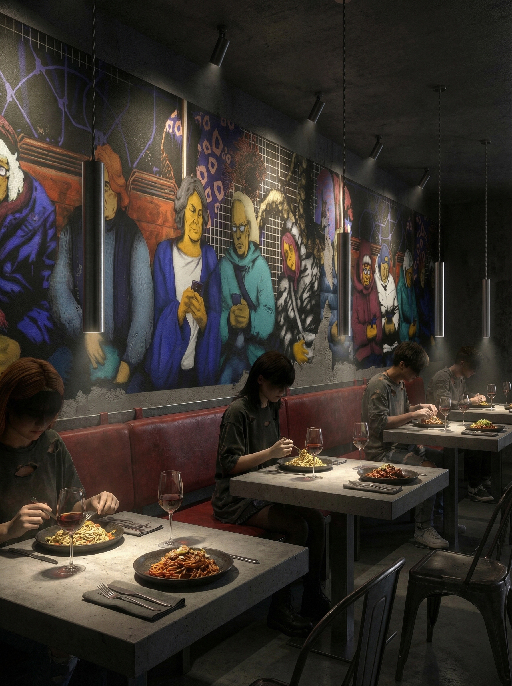 Обои-мурал "Пассажиры". Концепт. — Изображение №2 — Иллюстрация, Графика на Dprofile