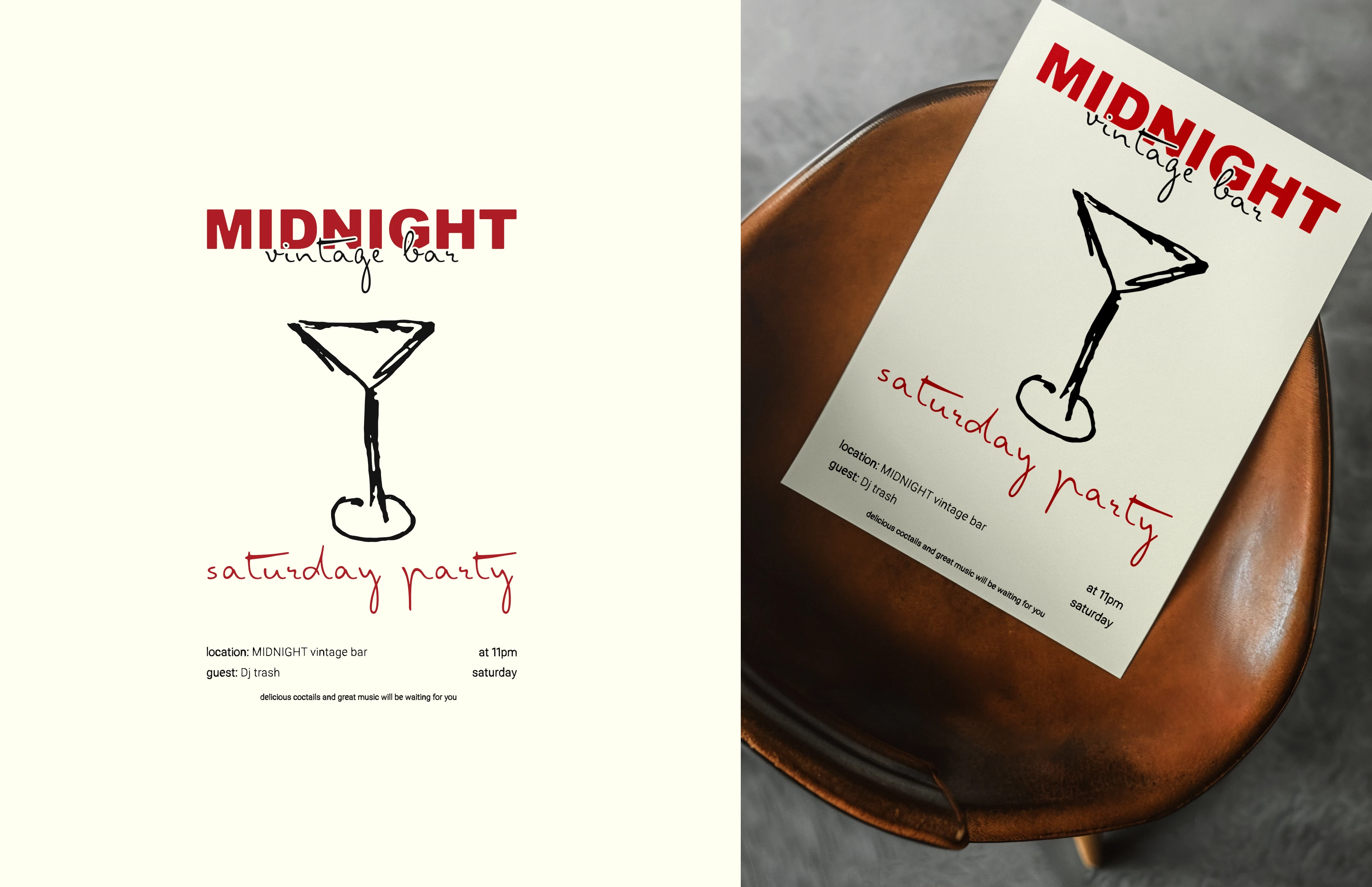 MIDNIGHT vintage bar | фирменный стиль — Изображение №8 — Брендинг на Dprofile
