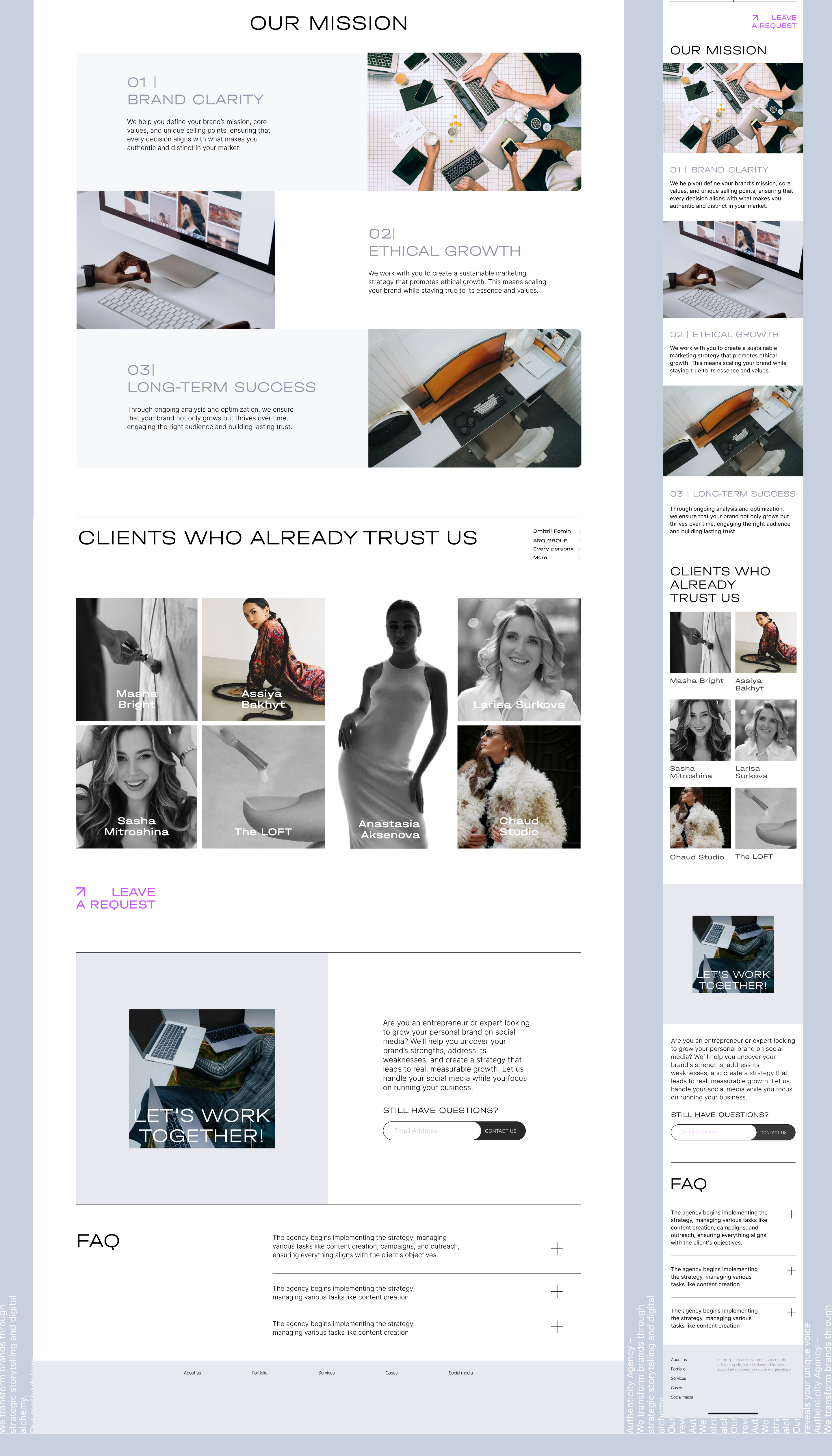 Сайт для маркетингового агентства | Site AAgency — Изображение №4 — Интерфейсы на Dprofile