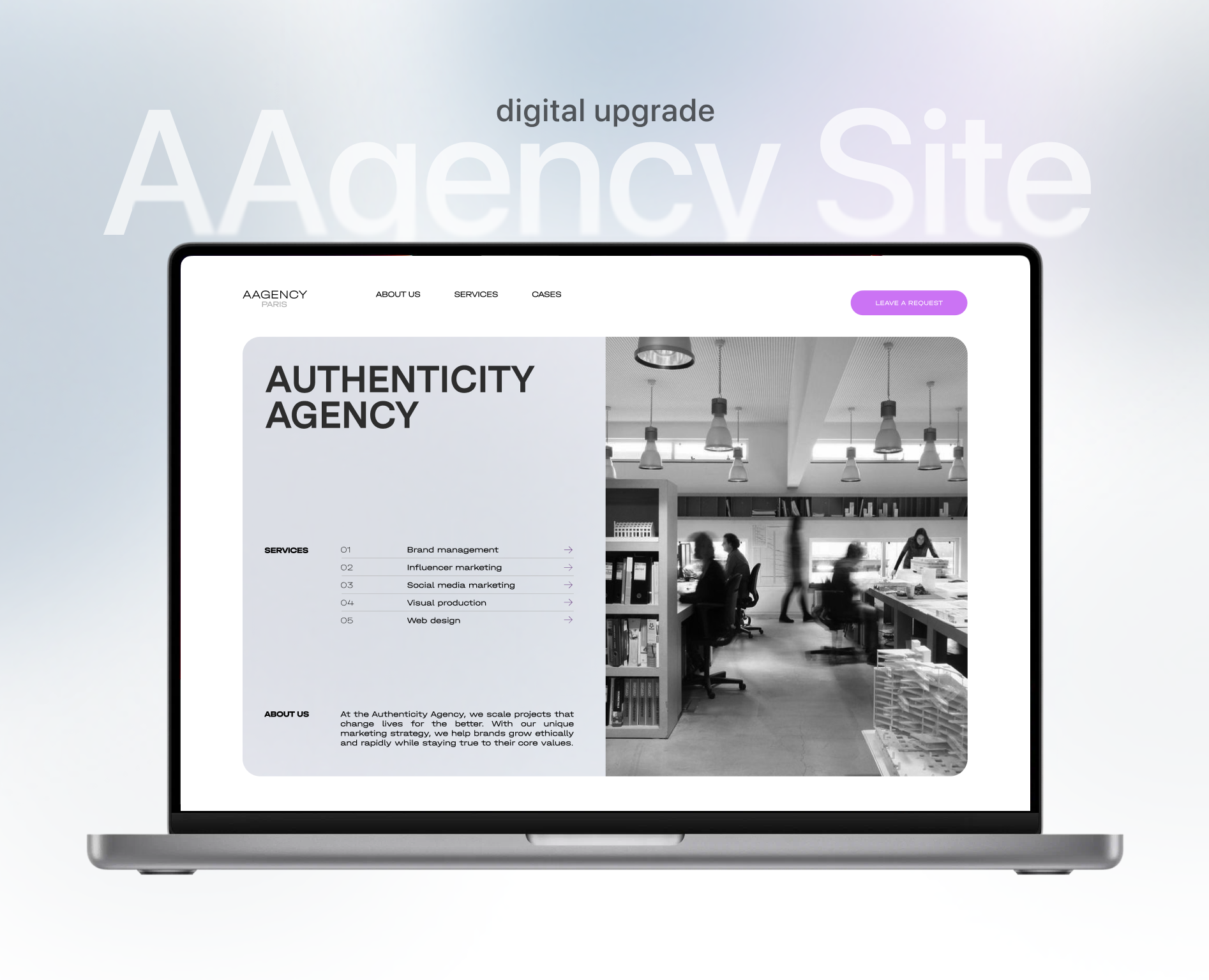 Сайт для маркетингового агентства | Site AAgency — Интерфейсы на Dprofile