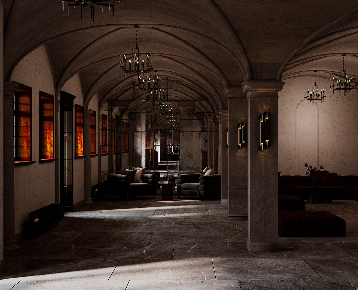 Отель в современной готике — 3D, Архитектура на Dprofile