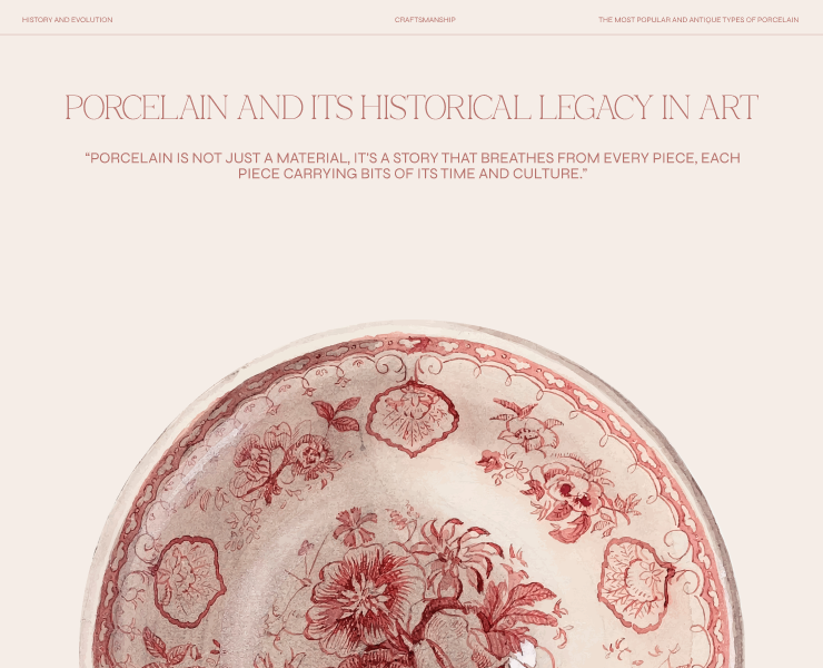 Porcelain website| Сайт для онлайн-бутика фарфоровых тарелок — Интерфейсы на Dprofile