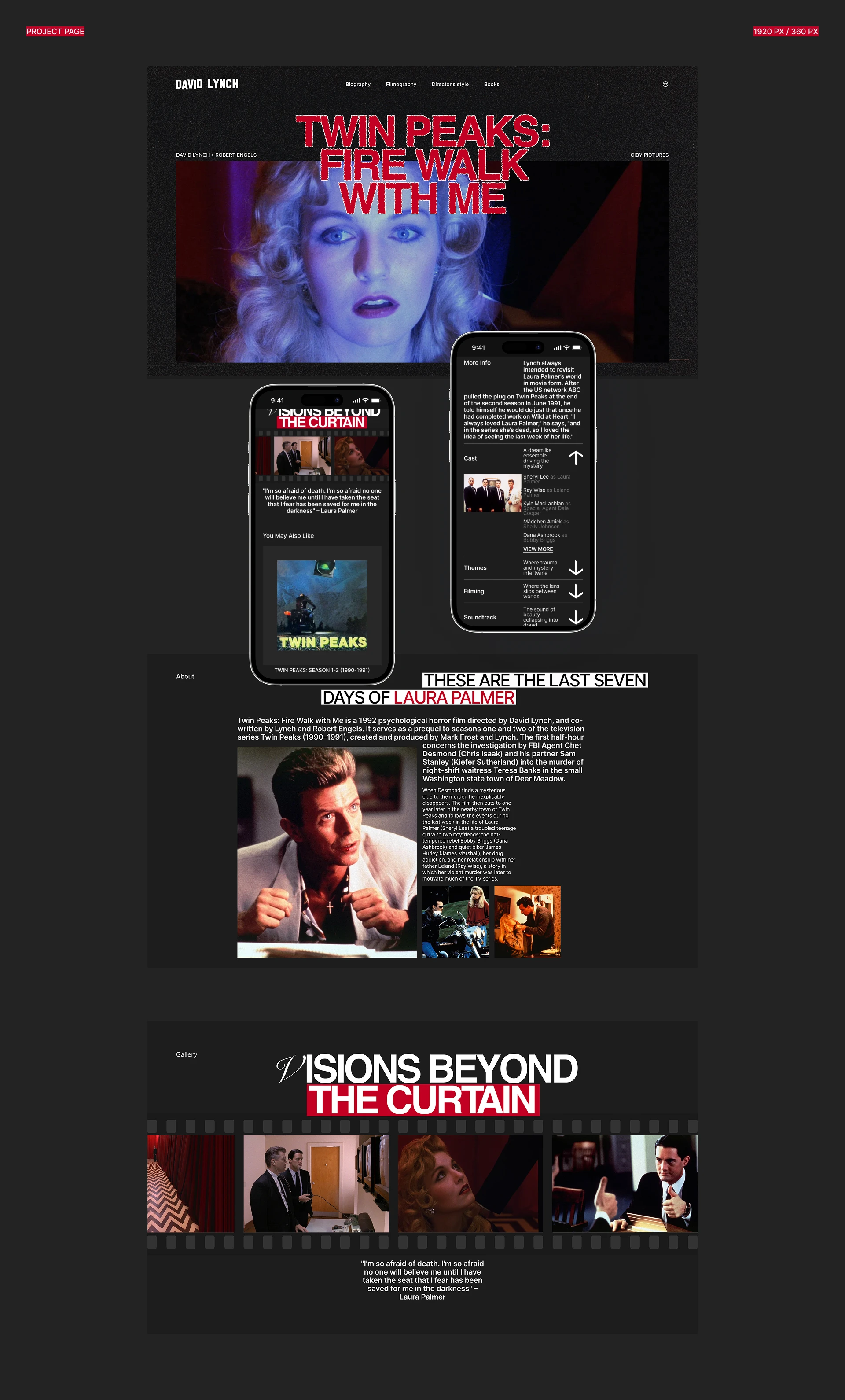 David Lynch│Biography Website — Изображение №6 — Интерфейсы на Dprofile