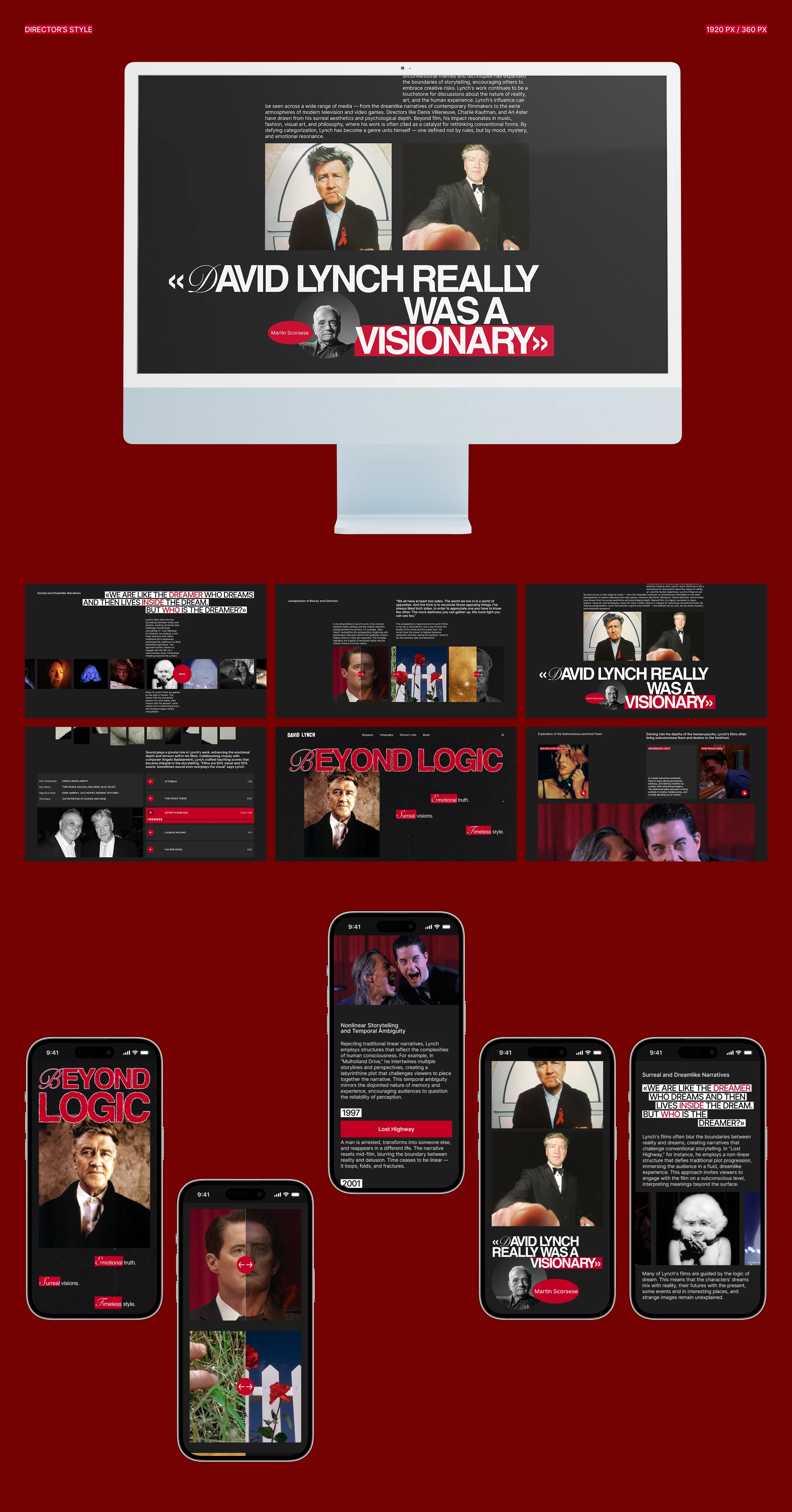 David Lynch│Biography Website — Изображение №8 — Интерфейсы на Dprofile