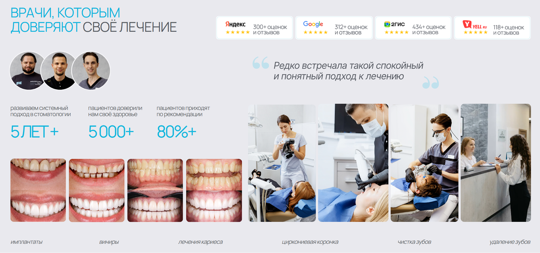 Стоматология | веб сайт | landing page | лендинг | сайт — Изображение №3 — Интерфейсы, Брендинг на Dprofile