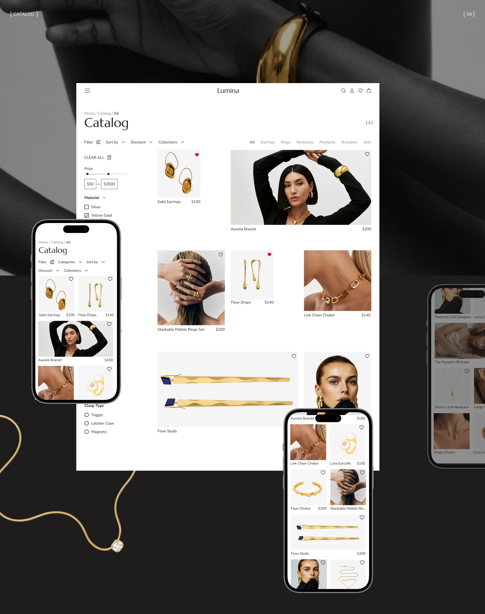 Интернет-магазин концептуальных украшений — Изображение №10 — Интерфейсы на Dprofile