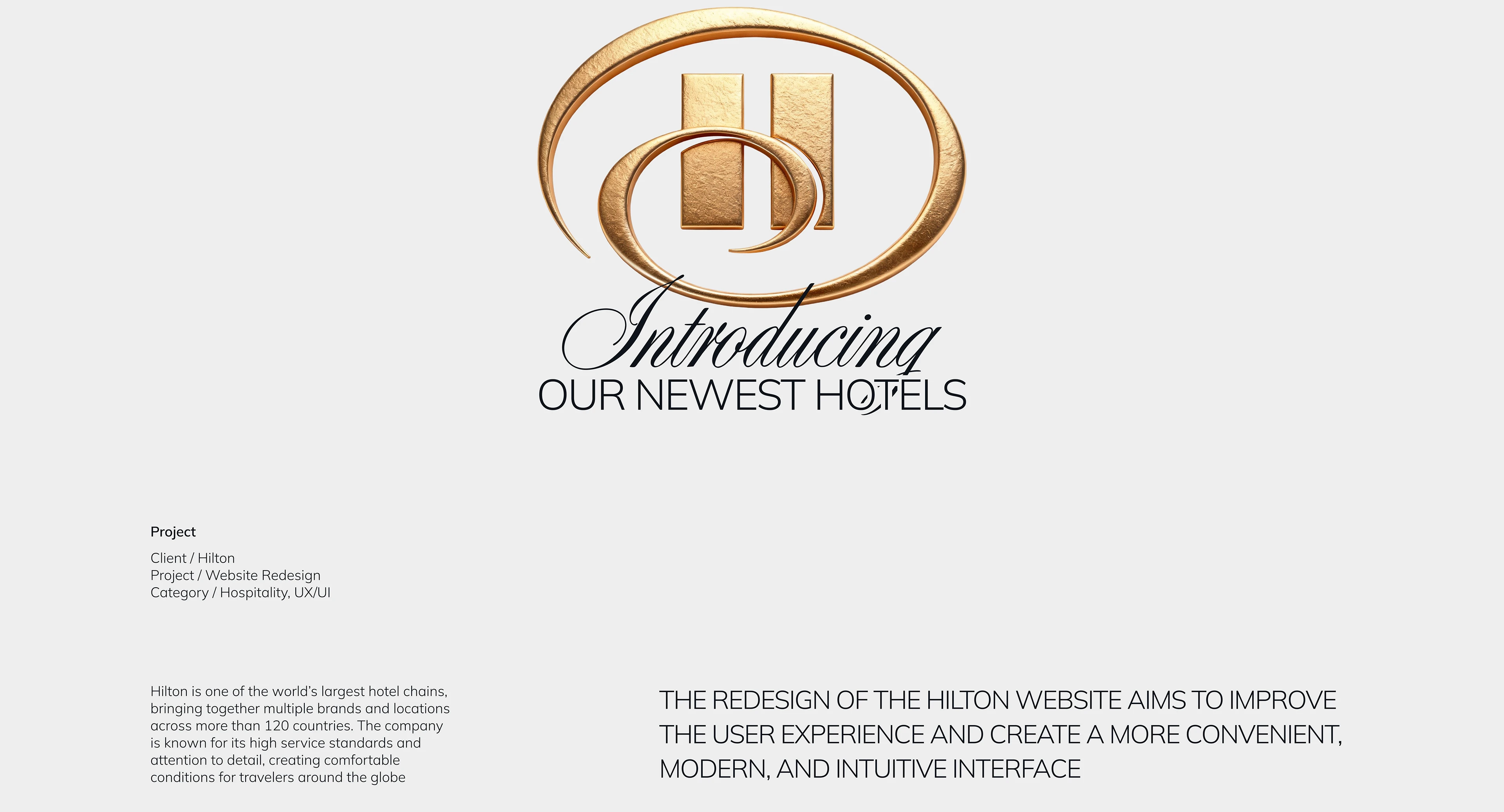 Hilton Website Redesign — UX/UI Case Study — Изображение №1 — Интерфейсы, Анимация на Dprofile
