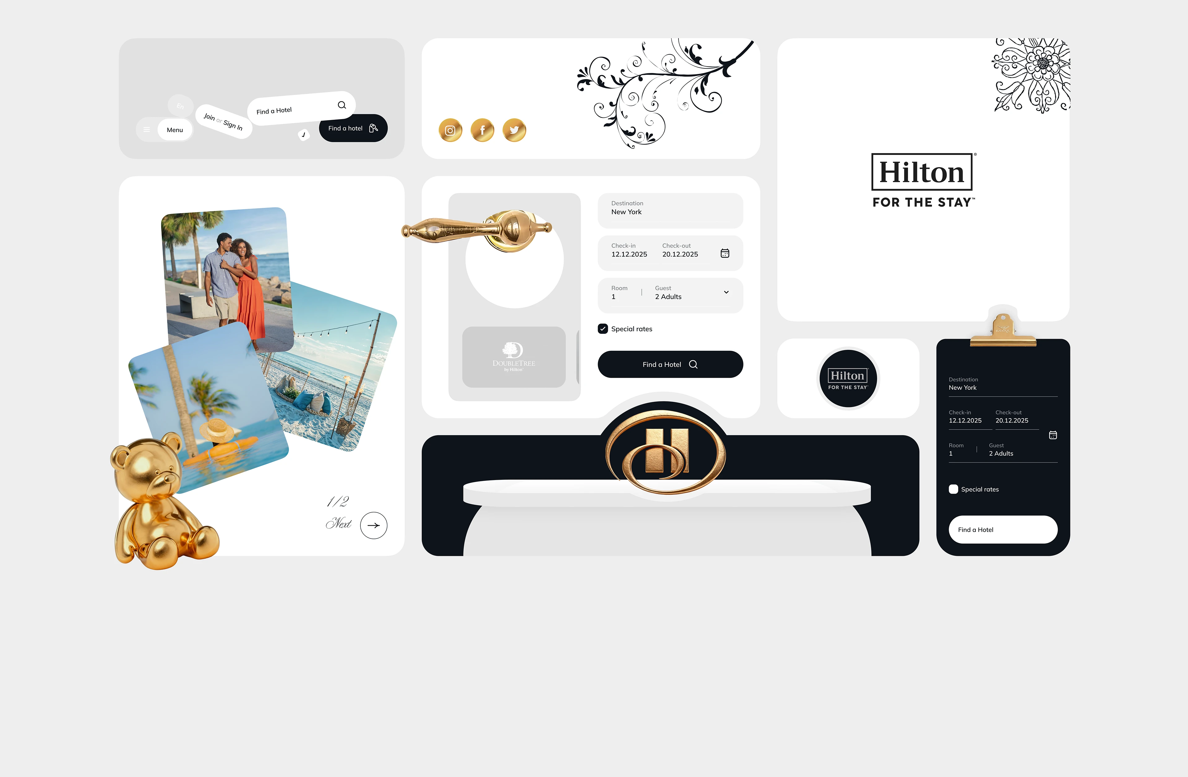 Hilton Website Redesign — UX/UI Case Study — Изображение №26 — Интерфейсы, Анимация на Dprofile