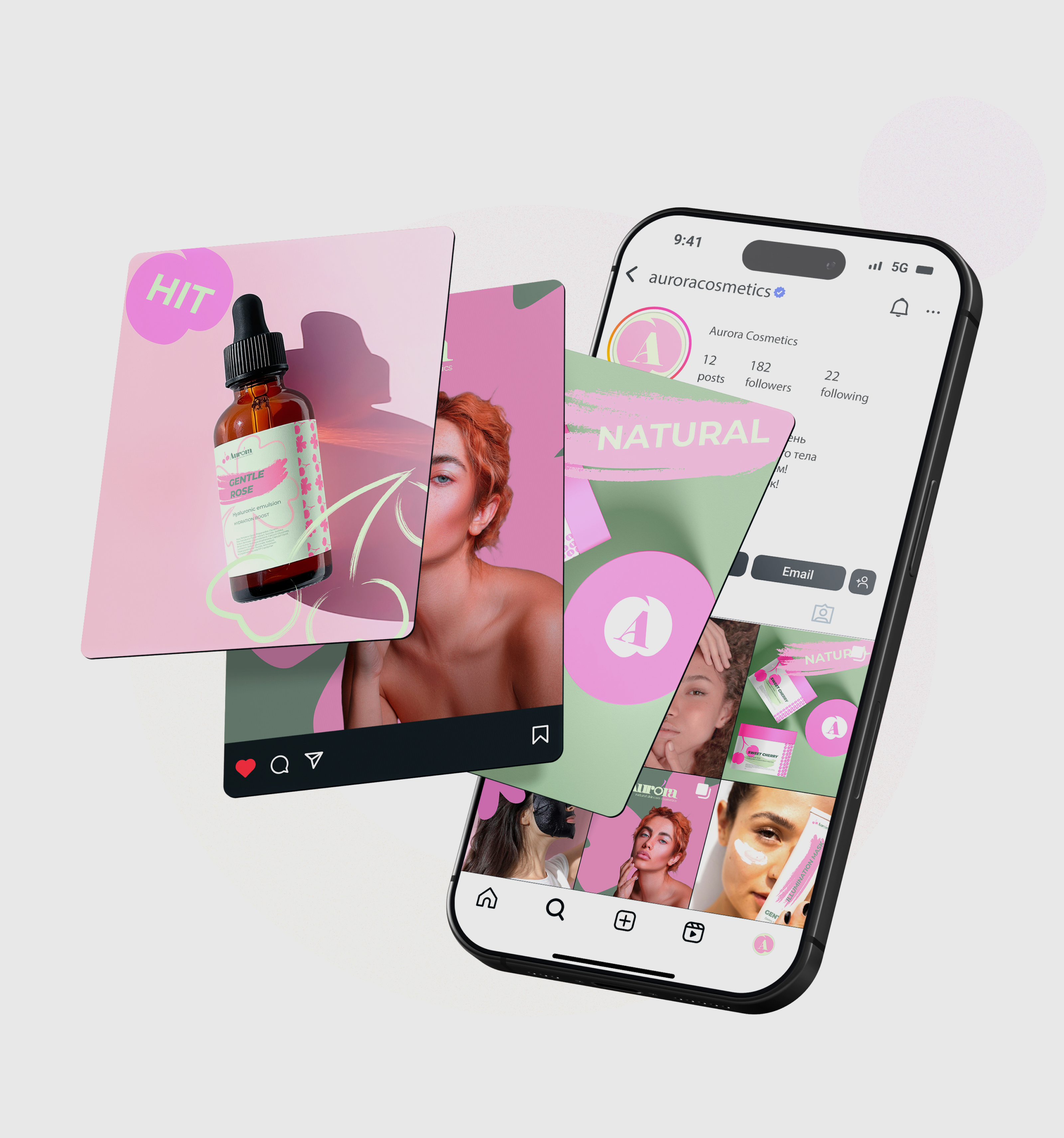 Aurora — Soft & Natural Skincare Branding — Изображение №23 — Интерфейсы, Брендинг на Dprofile