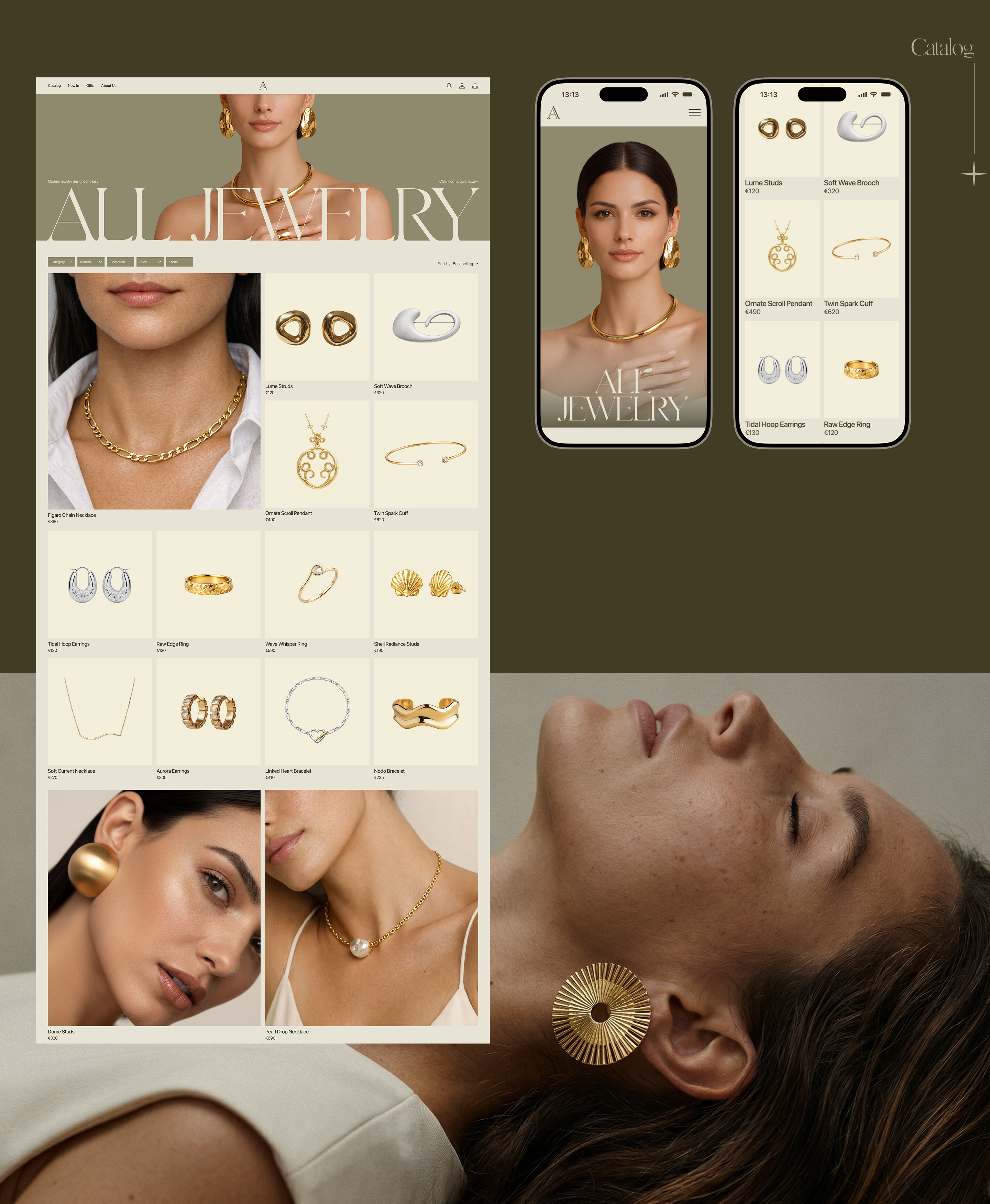 AUREA | e-commerce | UX/UI design for jewelry — Изображение №5 — Интерфейсы на Dprofile