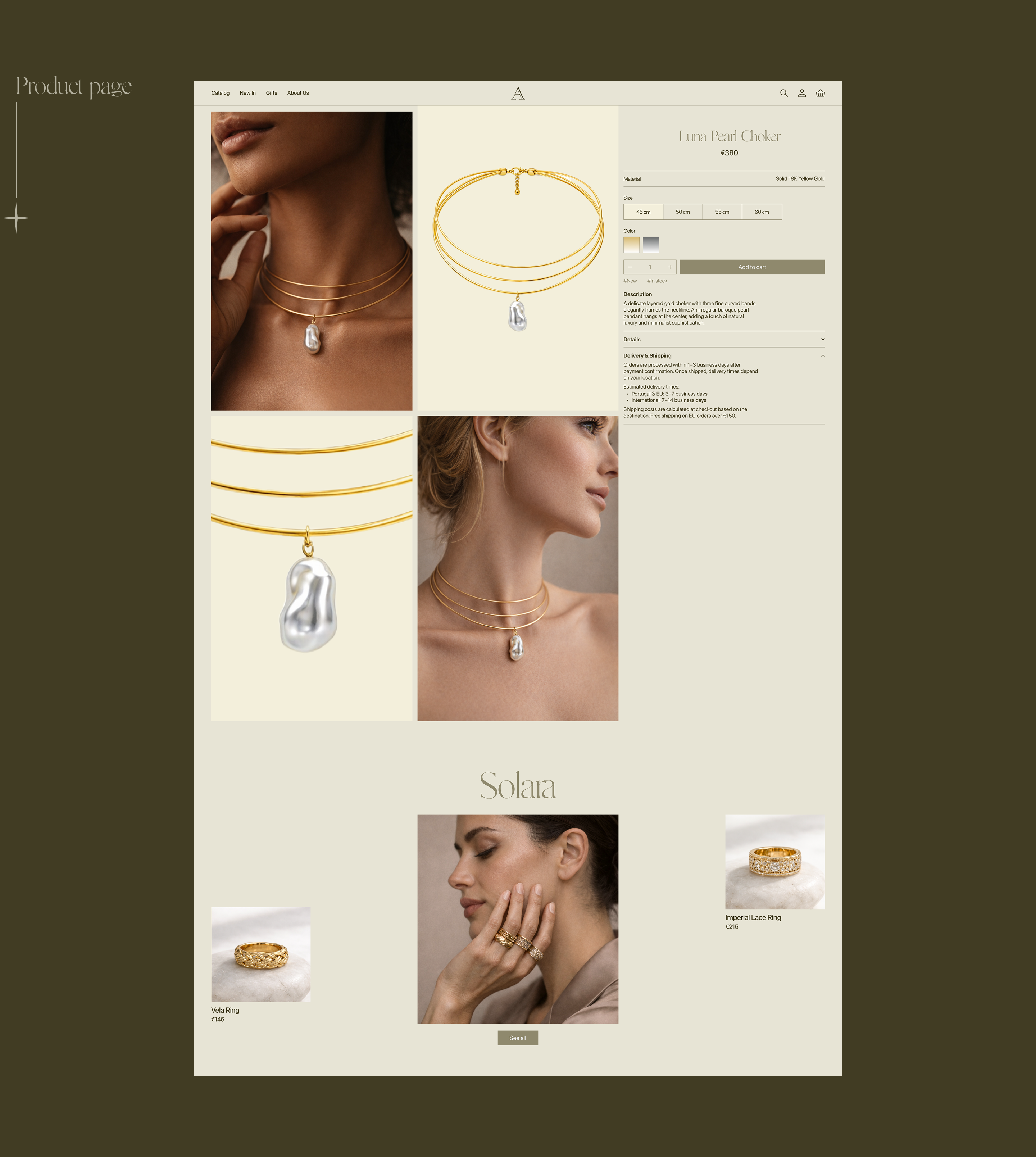 AUREA | e-commerce | UX/UI design for jewelry — Изображение №6 — Интерфейсы на Dprofile