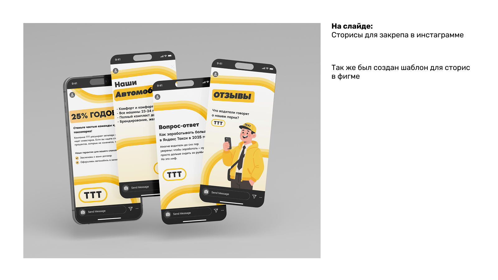Таксопарк ТТТ: фирменный стиль, SMM — Изображение №3 — Брендинг, Маркетинг на Dprofile