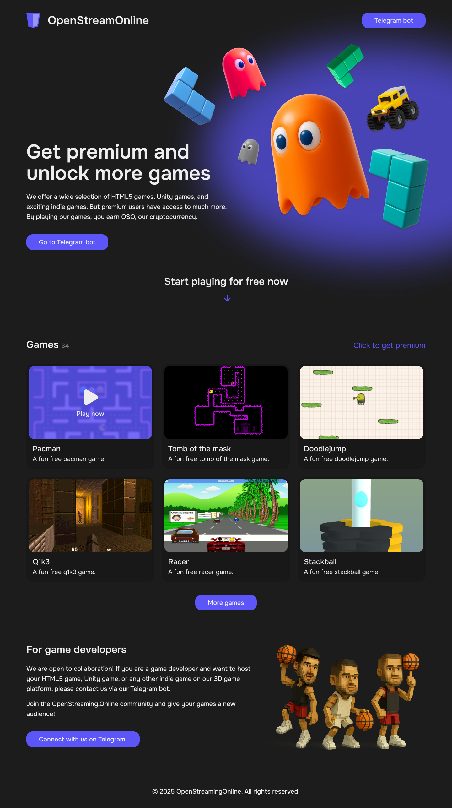 OpenStreamOnline - HMTL5, Unity игры — Изображение №2 — Интерфейсы на Dprofile